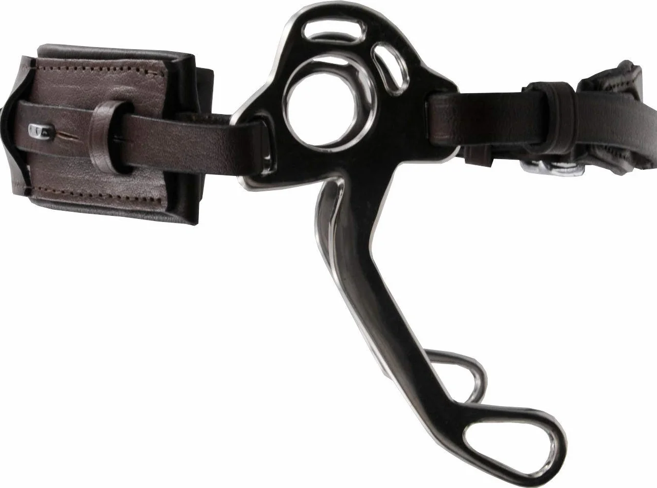 Reitsport Amesbichler AMKA Hackamore - Brida sin morder con almohadilla para la nariz, color negro