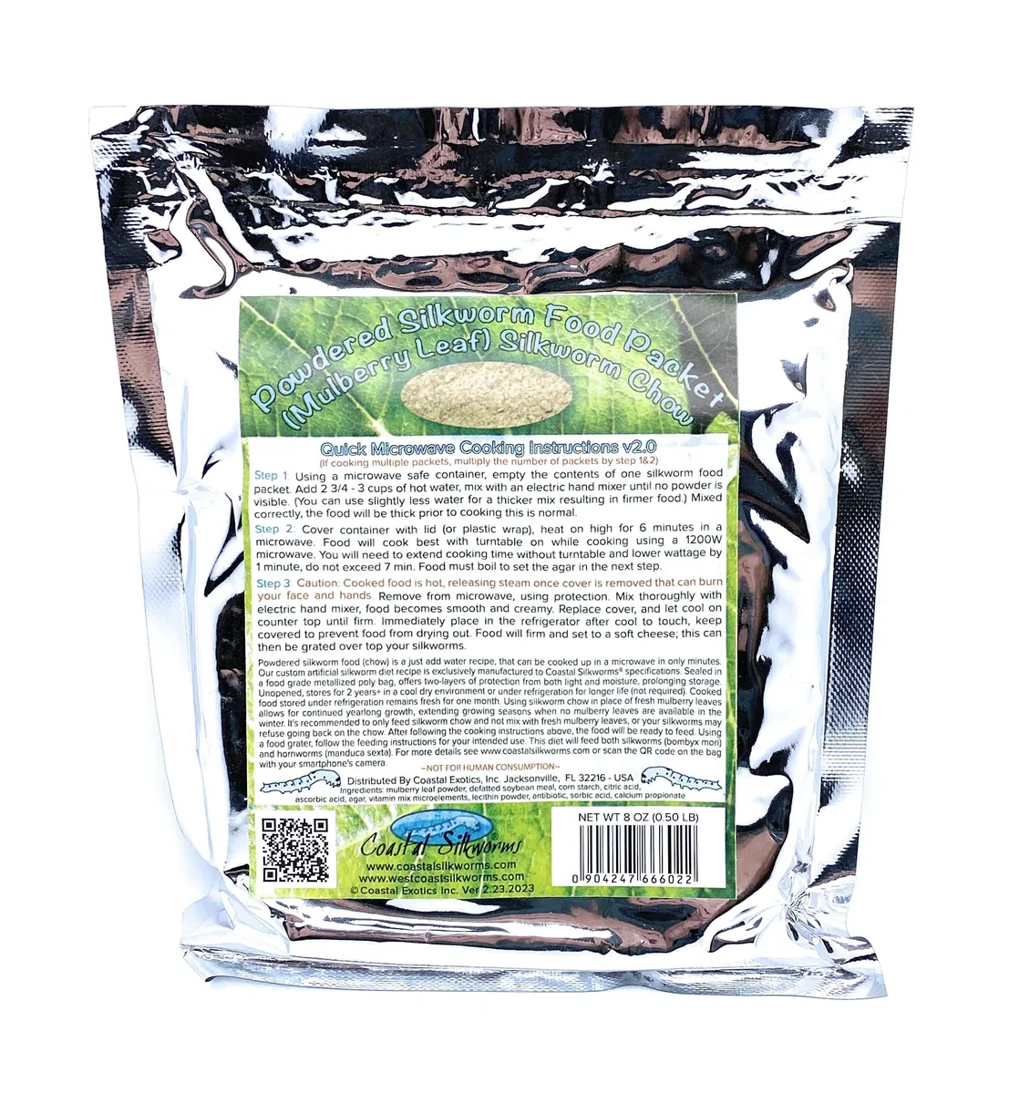 1/2 LB Alimento de gusanos de seda en polvo (Mulberry Food) Seda Chow nuevo 2020 Mix