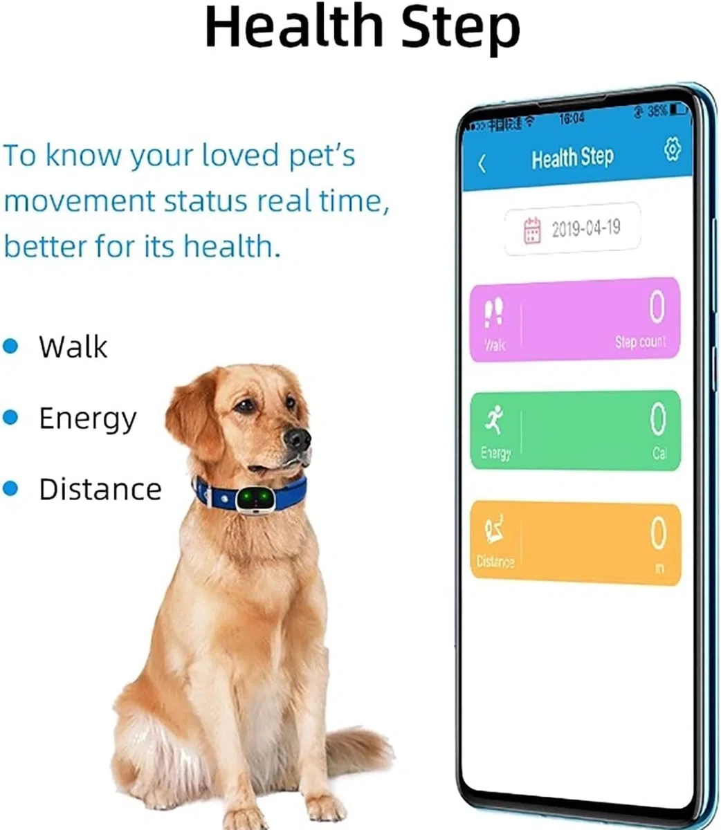 Localizador De Mascotas 4G,Localizador De Vallas For Perros Inalámbrico Con GPS Recargable,Sistema De Seguimiento Eléctrico For Mascotas Con Collar Rastreador, Datos Deportivos, Alarma De Batería Baja