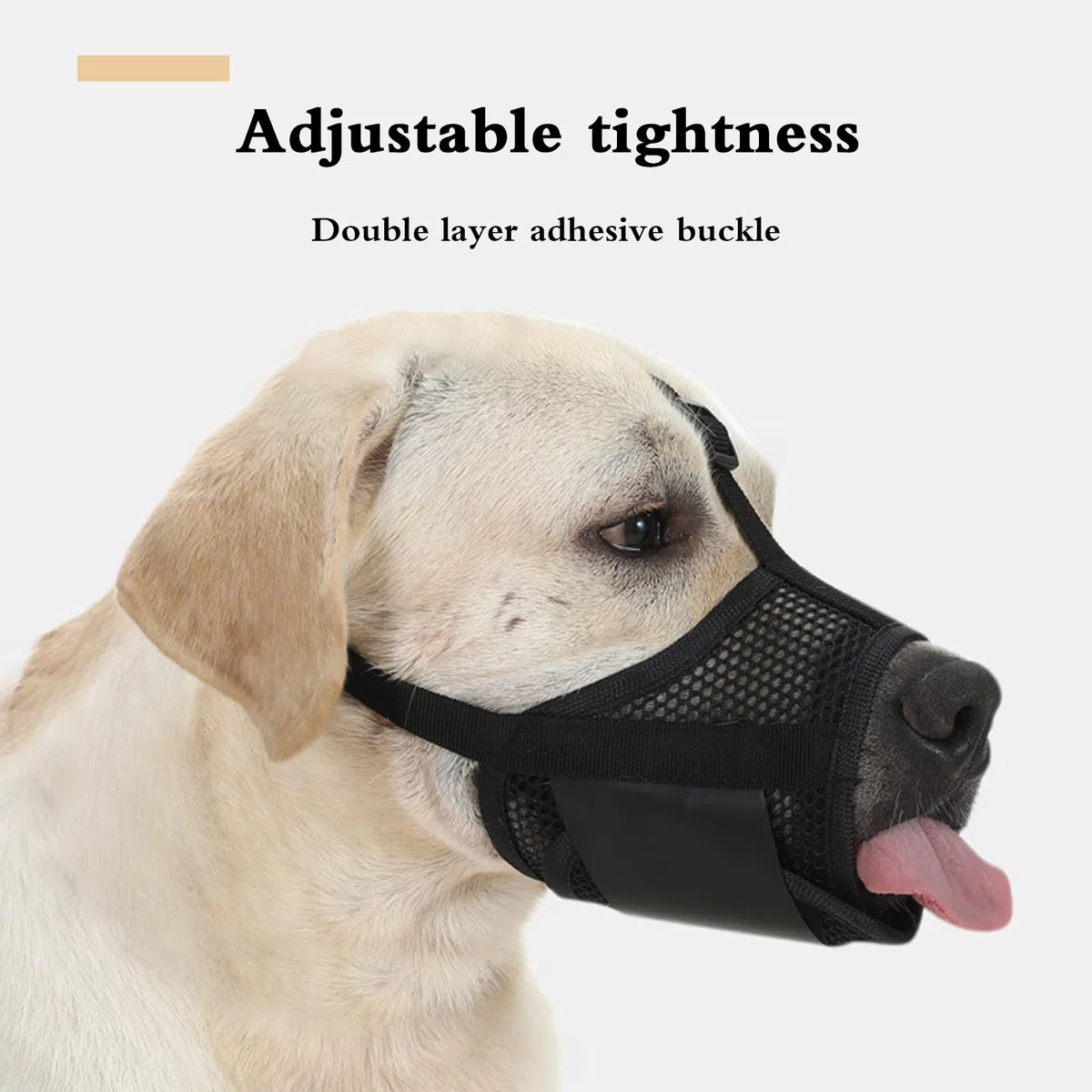 Bozal de Malla Suave for Perros, antimordeduras, de Malla, Suave, Transpirable, Ajustable, cómodo y Resistente a la abrasión.,Bozal para Perro(Khaki,XL)
