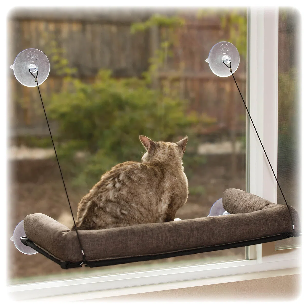 K&H Ez Kitty Silla con cojín, Marrón (chocolate)