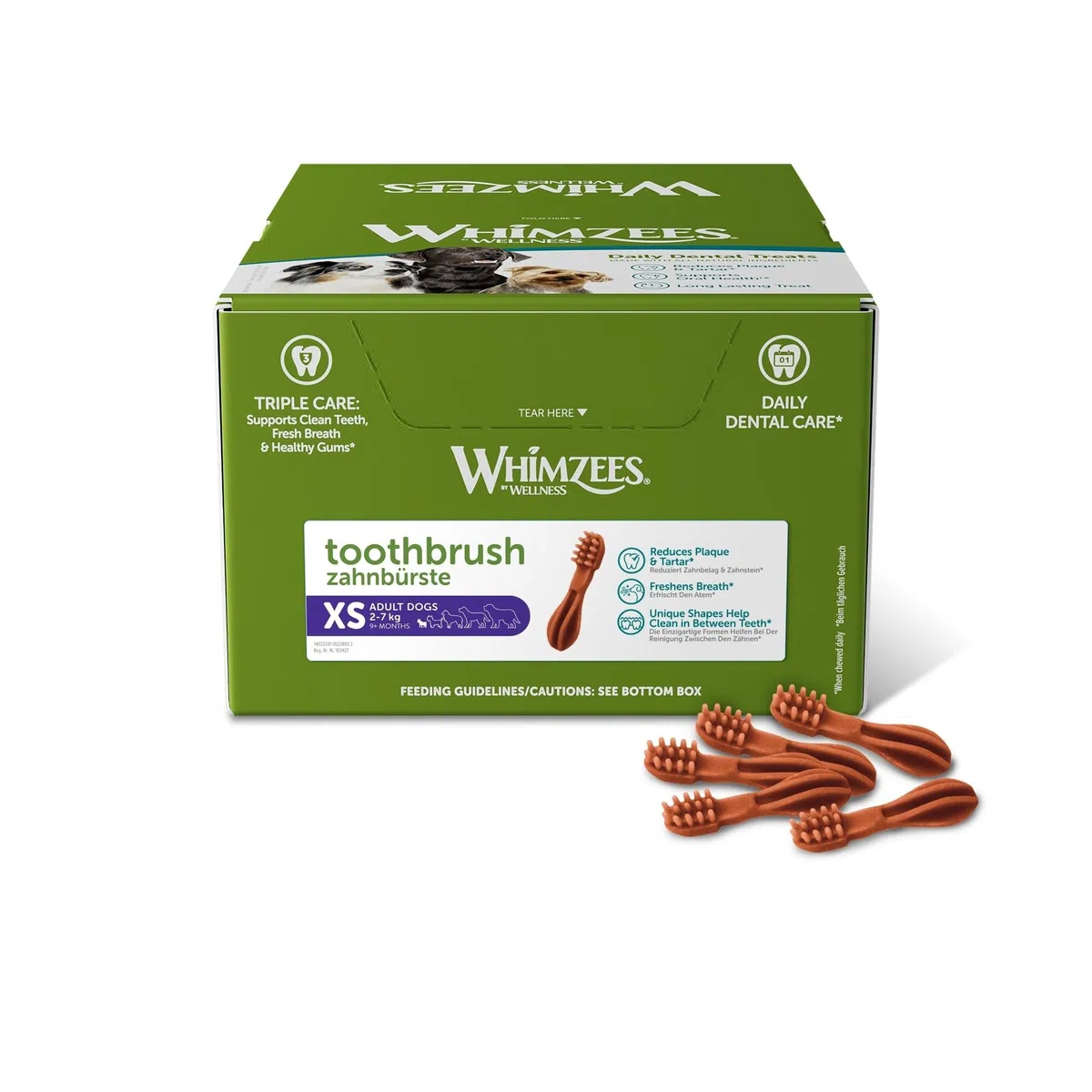 Whimzees Cepillo de Dientes tamaño XS / 350 Unidades en Pantalla, 1 Unidad (1 x 2,8 kg)