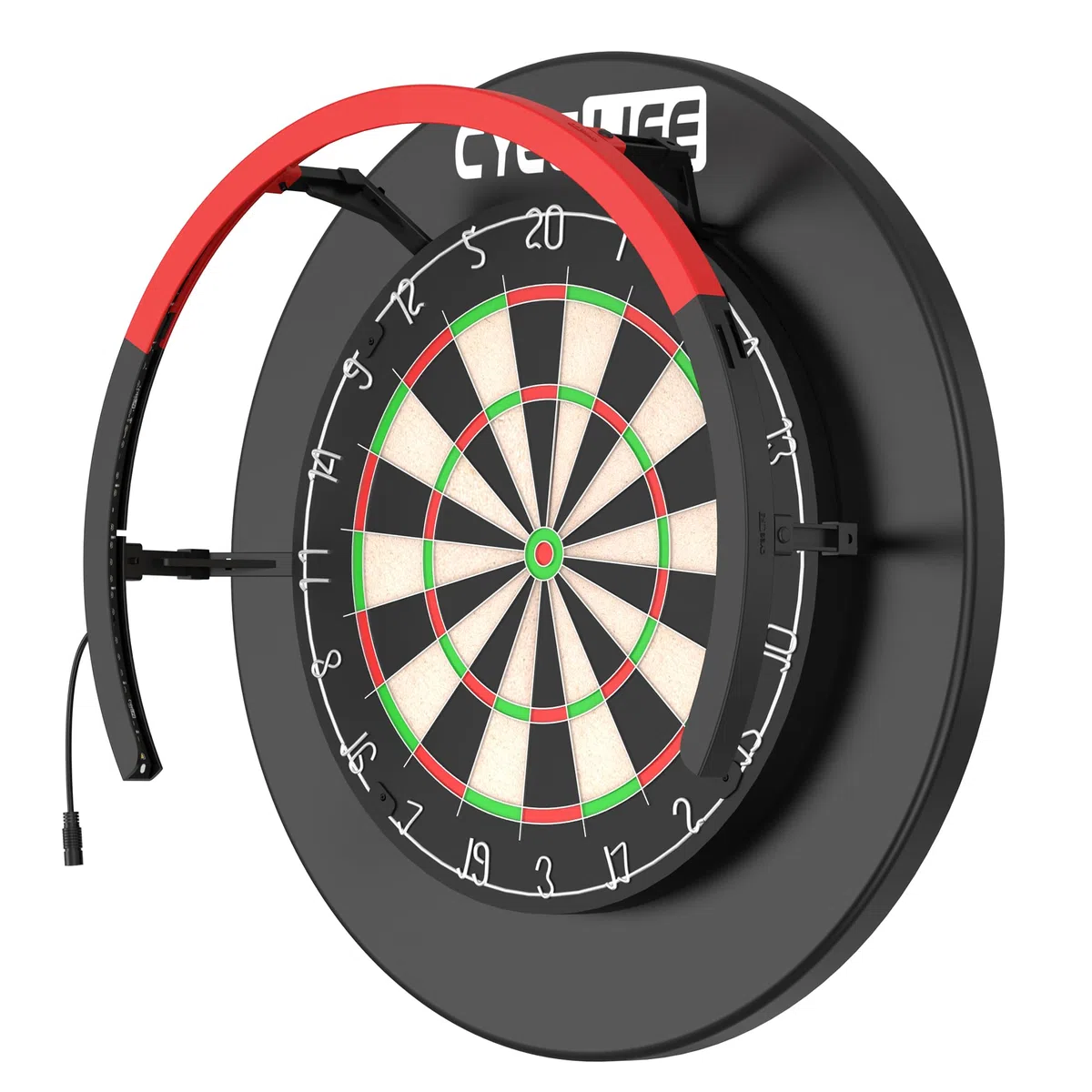 CyeeLife Dartboard Lighting System, Iluminación para Diana de Dardos, Luz Anular LED Blanca para Diana de Dardos, Sistema de Iluminación LED para Diana de Dardos