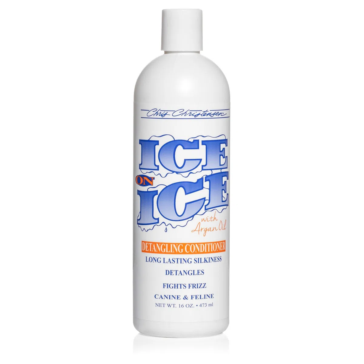 Chris Christensen Ice On Ice Acondicionador – Desenreda y brillo para el cabello | Cuidado profesional del cabello, 473 ml