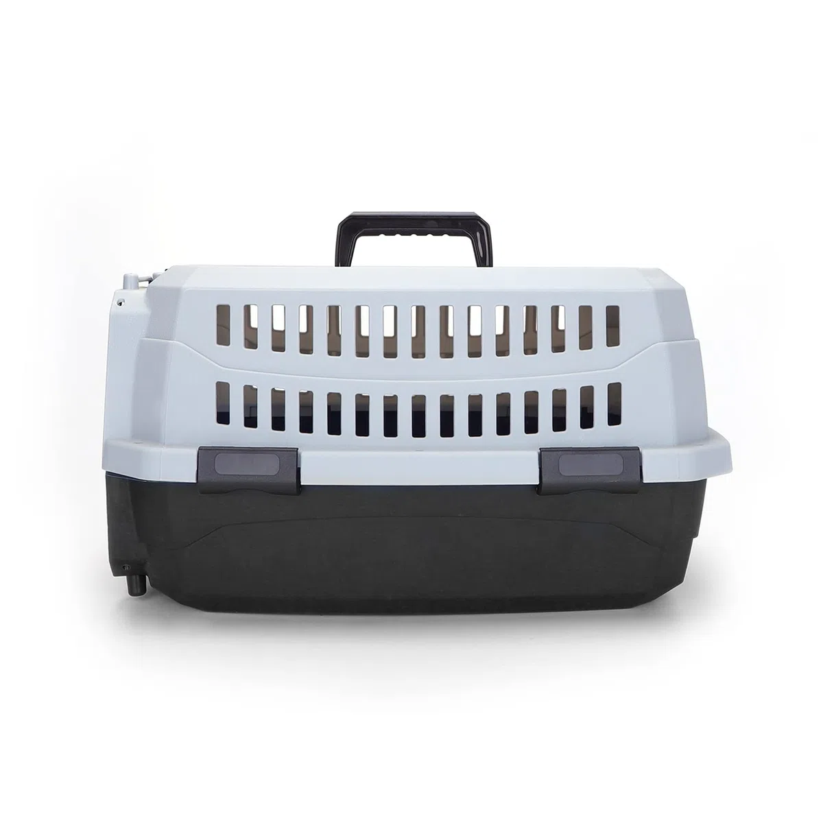 Nobleza Transportin Gato Perro Pequeño,Transporte Portátil y Transpirable para Mascotas,Transporte de Plástico para Perros,47 * 31 * 26CM,Negro & Gris