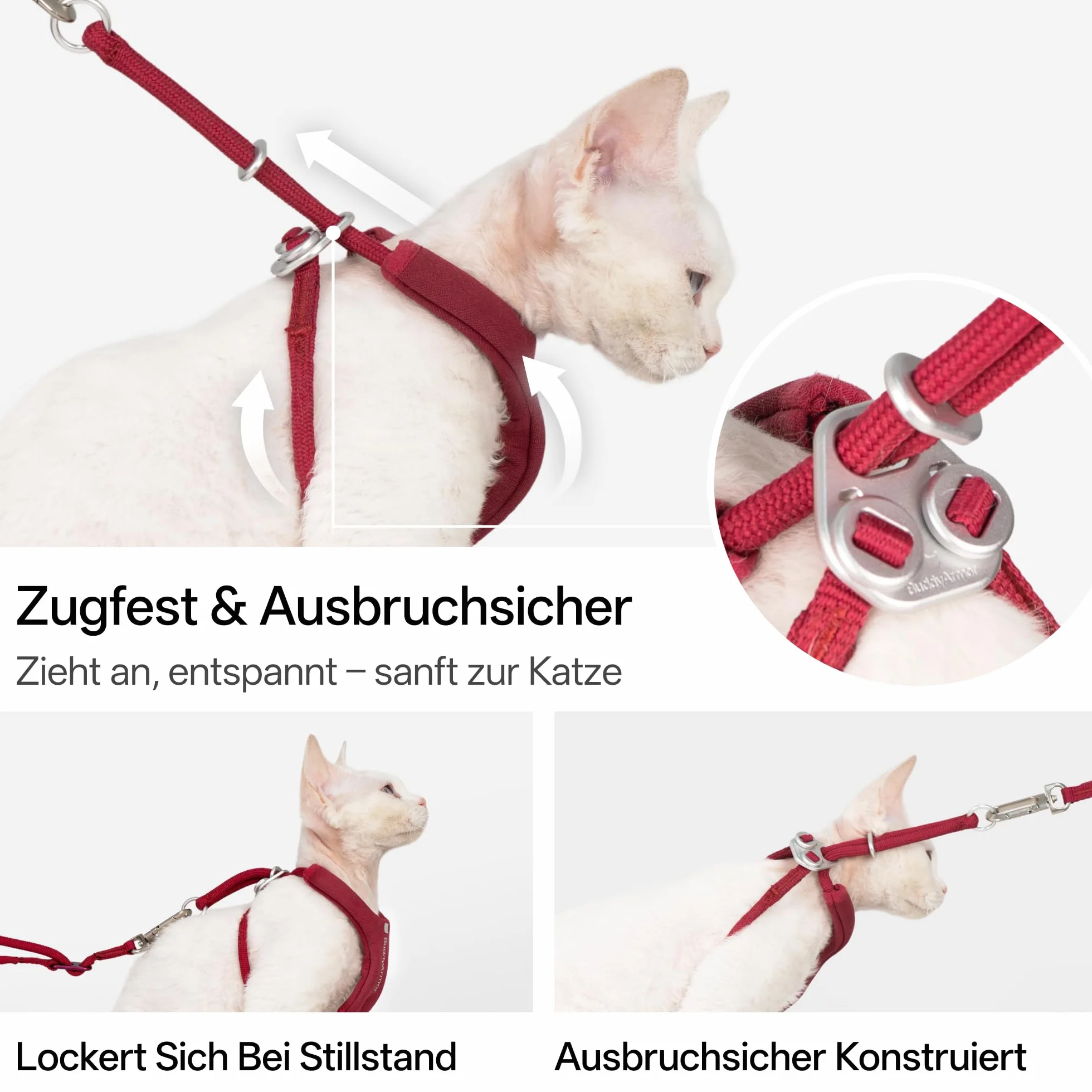 Arnés para gatos a prueba de fugas en forma de Y con correa, arnés ajustable anti-asfixia acolchado de tela suave para gatos y correas de paseo para gatos hasta 12kg (Verde oliva, L)
