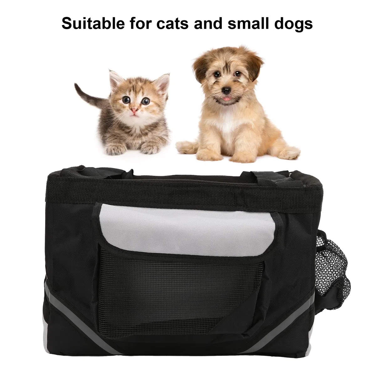 Transportín para Mascotas ,Resistente Al Desgaste ,Fácil de Desmontar ,Cesta de Bicicleta para Perros para Gatos Y Perros Pequeños