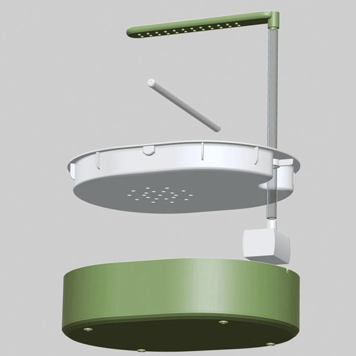 Ducha para loros con 26 salidas de agua, bañera automática para pájaros, suministros USB multifunción con bomba de 5 W, bañeras para pájaros para cockatiel, amigos, tortolitos, verde