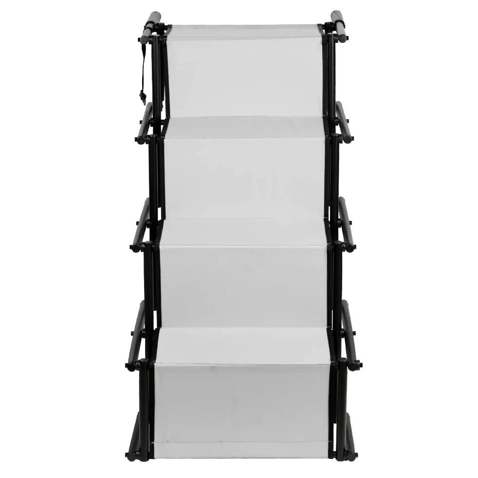 Escaleras para rampa para Perros, Rampa para Perros Plegable – Escalera de Perro para Ayudar en la Entrada y Salida del Coche-hasta 80kg Cargable (Gris Claro)
