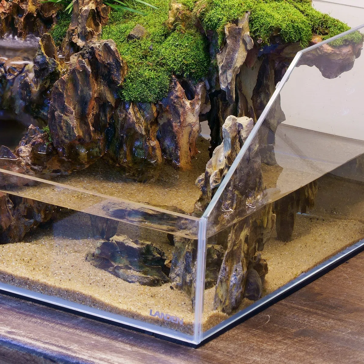 Landen Namale - Arena de Acuario de 4.5 Libras (1.7 L), súper Natural para paisajismo de acuarios, Arena cosmética para Tanque de Plantas, Arena de río de Grano Fino de Color Natural para Tanque de