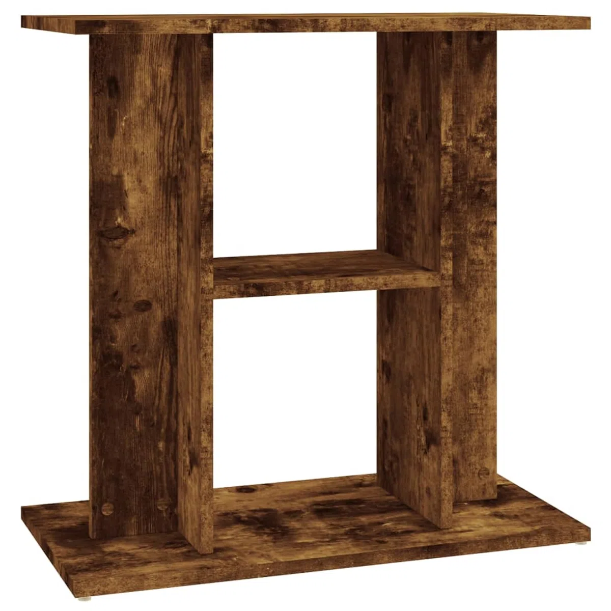 Homgoday Soporte para Acuarios Roble Ahumado - Estable y con 3 Niveles de Almacenamiento, Diseño Elegante y Resistente a la Humedad