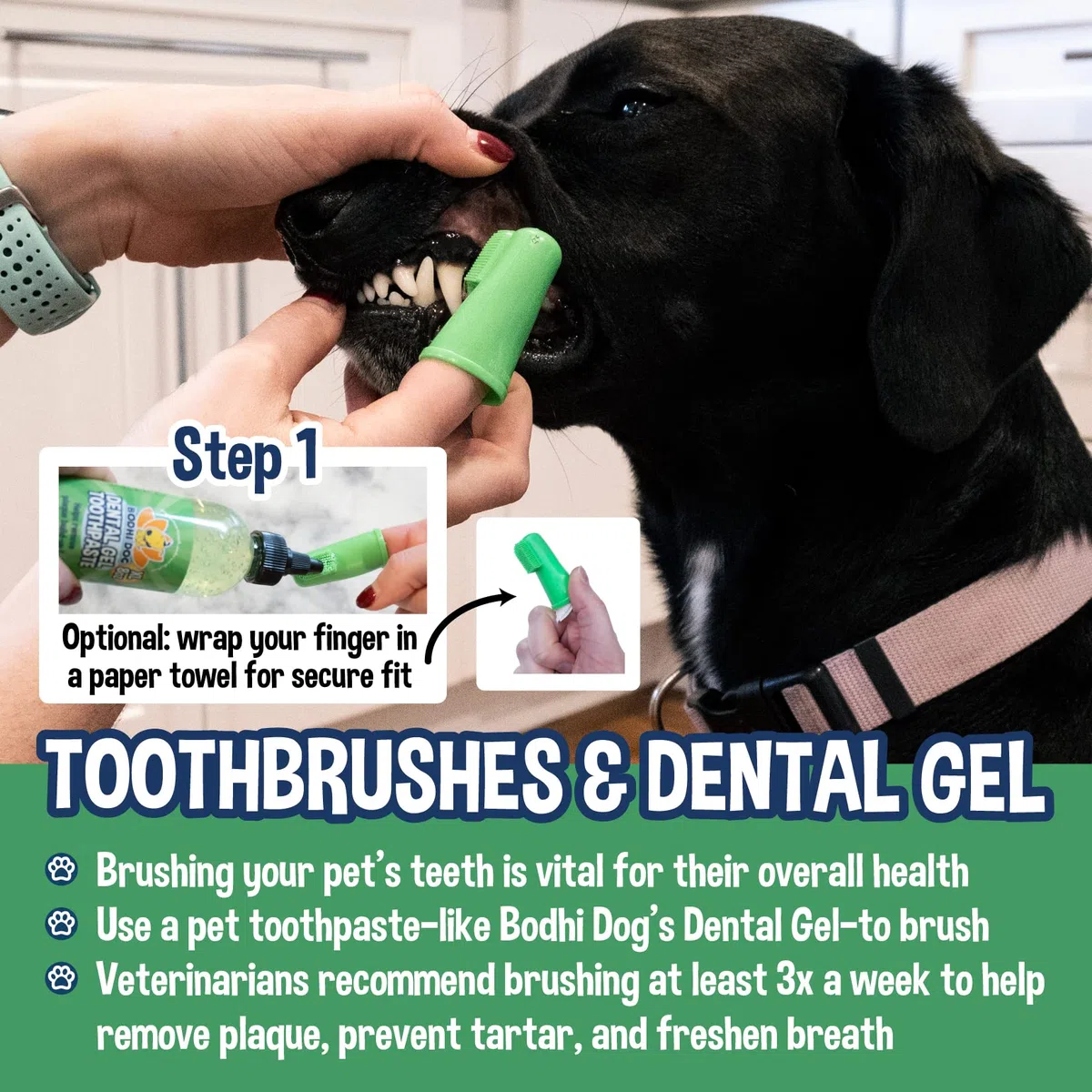 Cepillos de dientes desechables suaves para perros | Cepillo de dientes suave de alta calidad con cerdas de silicona para cuidado dental y oral de mascotas y encías