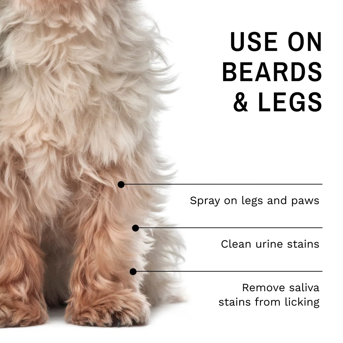 Eye Envy Spray quitamanchas para Barba para Perros/Gatos|100% Natural y Seguro|Elimina Las Manchas de babeo, Saliva, Comida, escorrentía de desgarro|Trata la Causa de Las Manchas <4oz