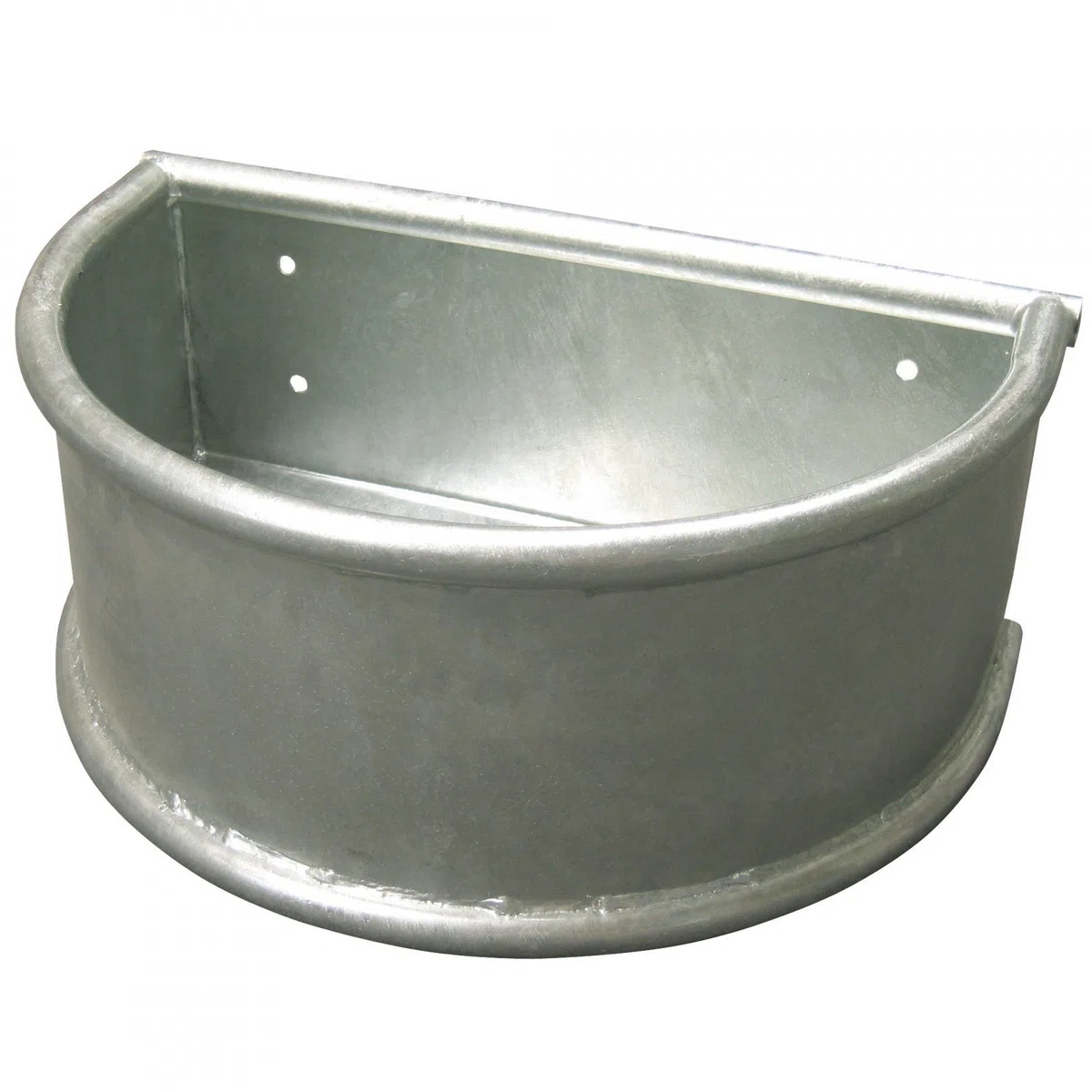 Kerbl Bebedero Redondo, comedero, Montaje en Pared, 55x35x24cm, 28 L, Metal galvanizado en Caliente, Estable, Duradero, Tubos Redondos para Evitar Lesiones