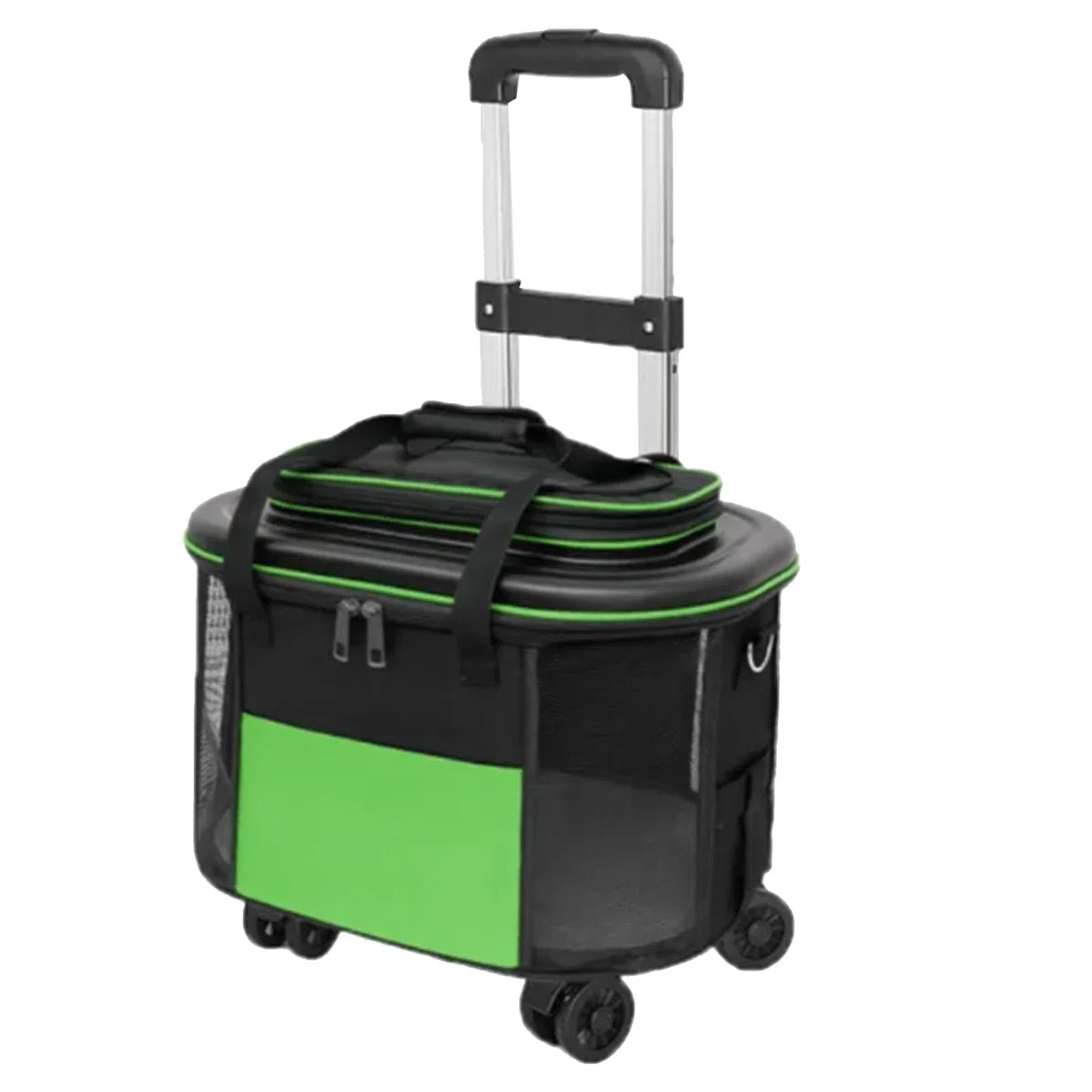 Transportín Portátil para Mascotas con Ruedas para Gatos y Perros con Ruedas para Viajes (Verde)