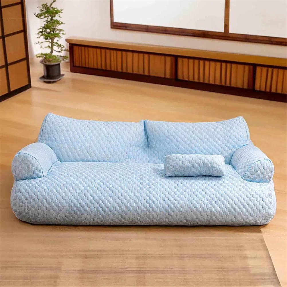 Ice Silk - Cama refrescante para mascotas, transpirable, lavable, para perro, cama refrescante para mascotas, para dormir de gato y perro (XXL, morado)