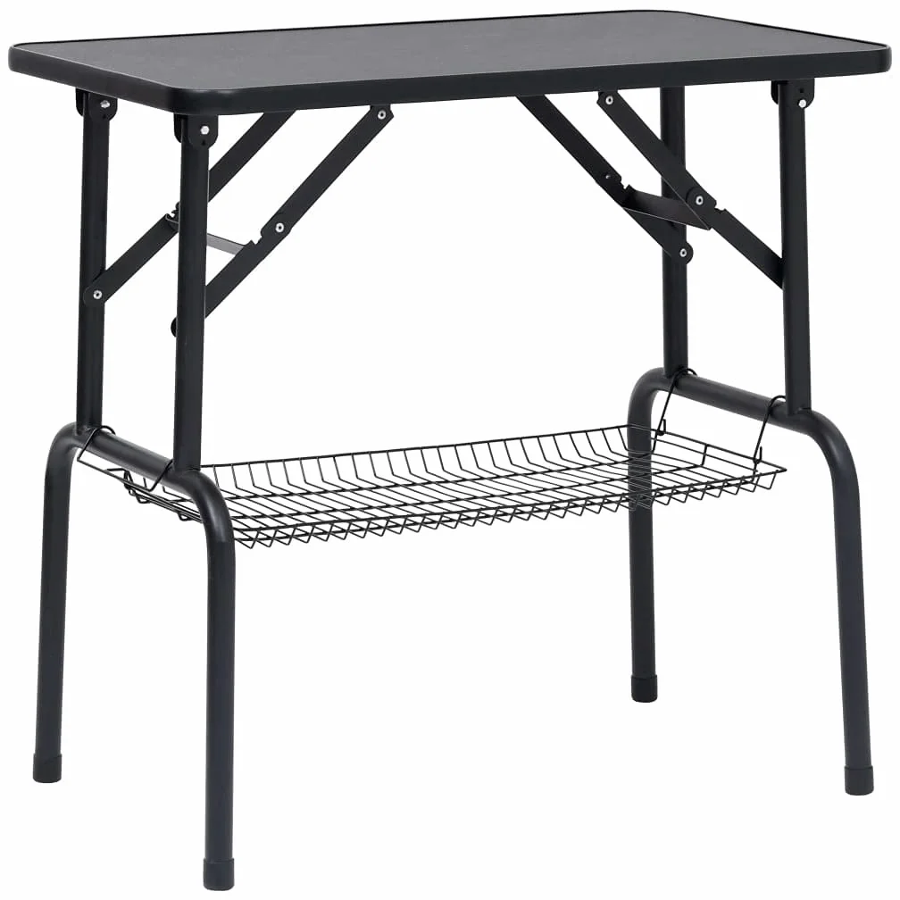Genérico Mesa de Aseo Ajustable para Perros con 1 Lazo y Cesta,Producto para Mascotas y Animales,Productos para Mascotas,Productos de higiene para Mascotas,Negro,12.05 kg,171067