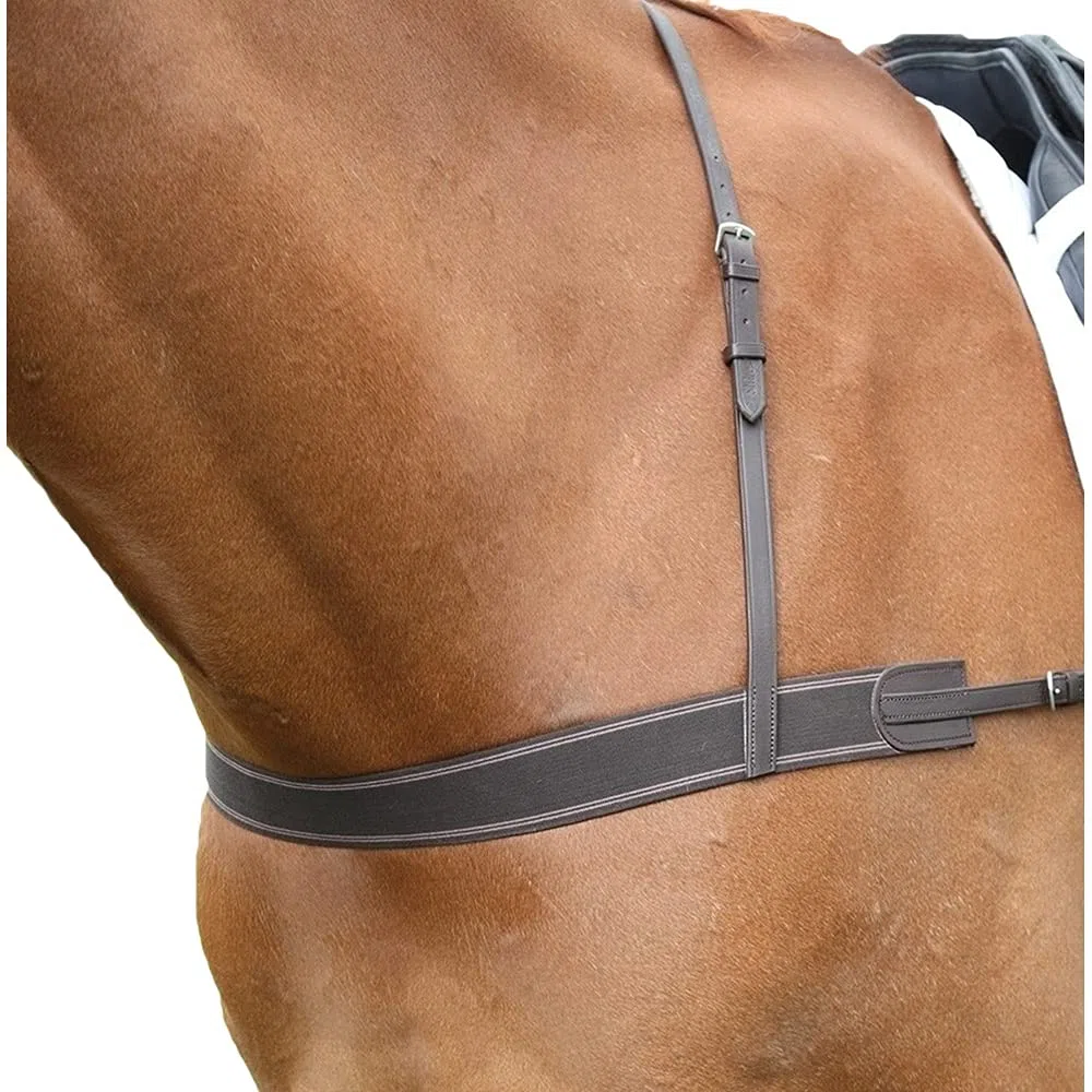 Shires Ecuestre - Blenheim Elástico BreastGirth - Havana - Talla: Onesize