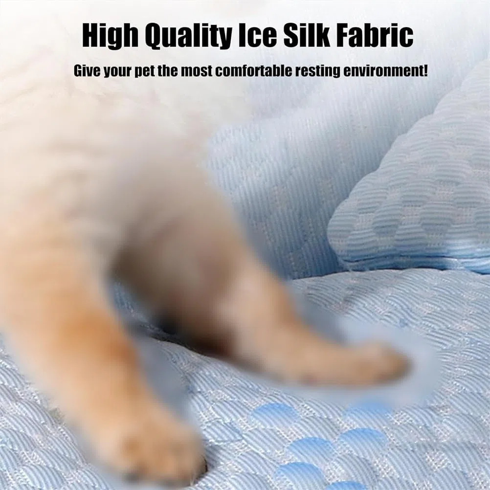 Ice Silk - Cama refrescante para mascotas, transpirable, lavable, para perro, cama refrescante para mascotas, para dormir de gato y perro (XXL, morado)