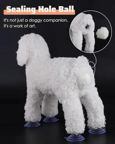 Juguete de peluche interactivo de silicona para perros, para aparearse, pareja empática para dormir, Schnauzer miniatura/bichón frise