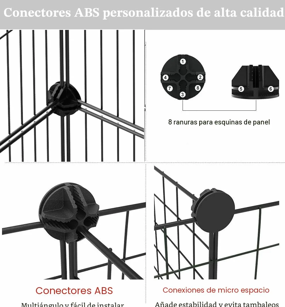 Recinto para animales pequeños, Llaypen con puerta, recinto para hámster, conejo, cobaya, 43 x 32, 24 unidades