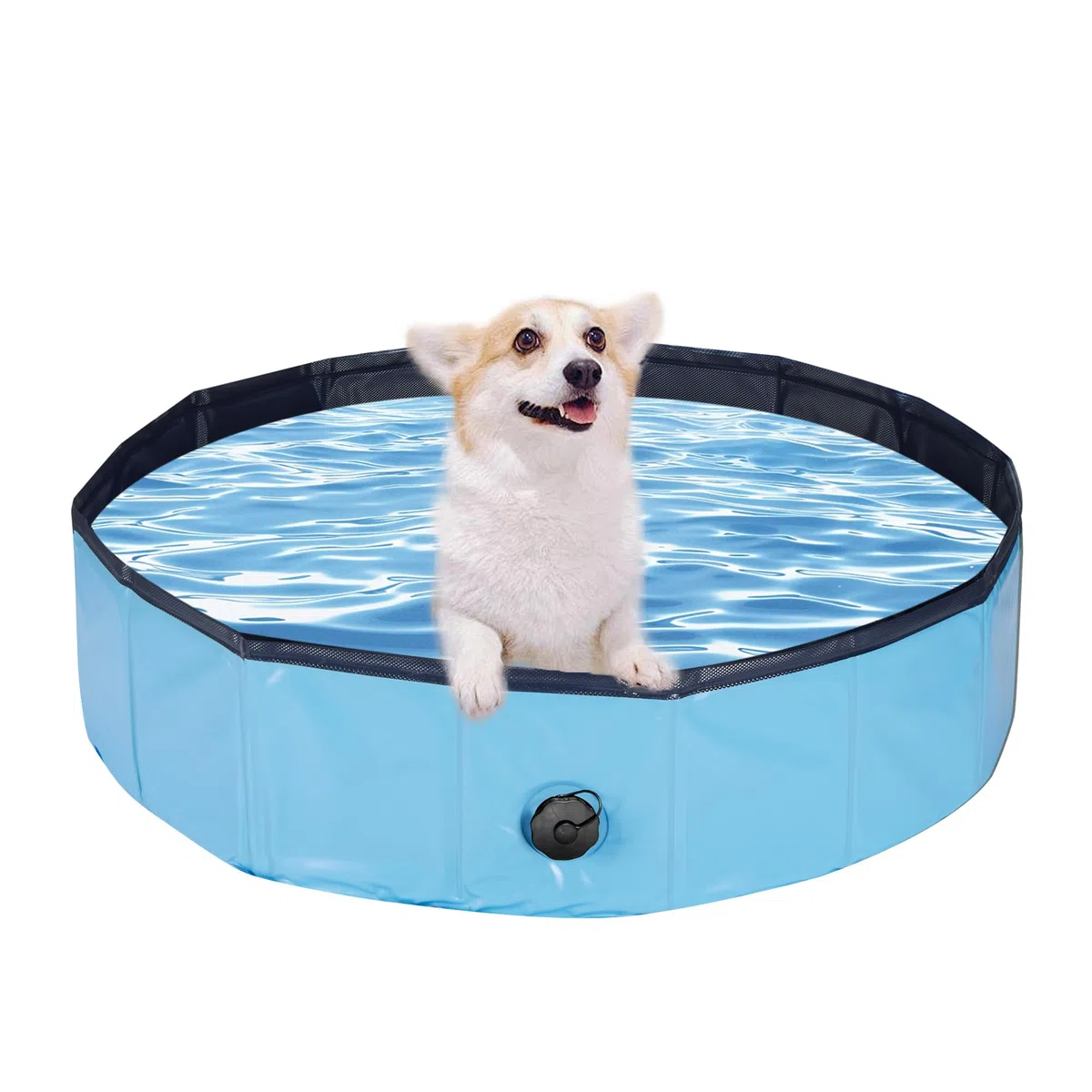 Piscina para Perros, 120 x 30 CM, Piscina Plegable para Gatos, Antideslizante y Resistente al Desgaste de PVC, para Perros Grandes, Medianos y Pequeños