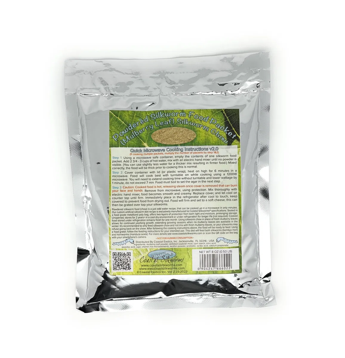 1/2 LB Alimento de gusanos de seda en polvo (Mulberry Food) Seda Chow nuevo 2020 Mix