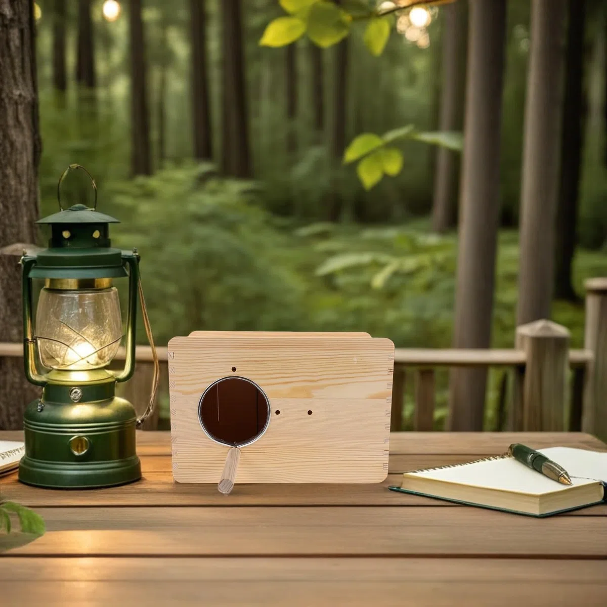 SHOWERORO Caja Nido para Loros de Madera Maciza con Aislamiento Térmico Diseño Colgante Seguro y Espacioso para Periquitos Ninfas y Aves Pequeñas