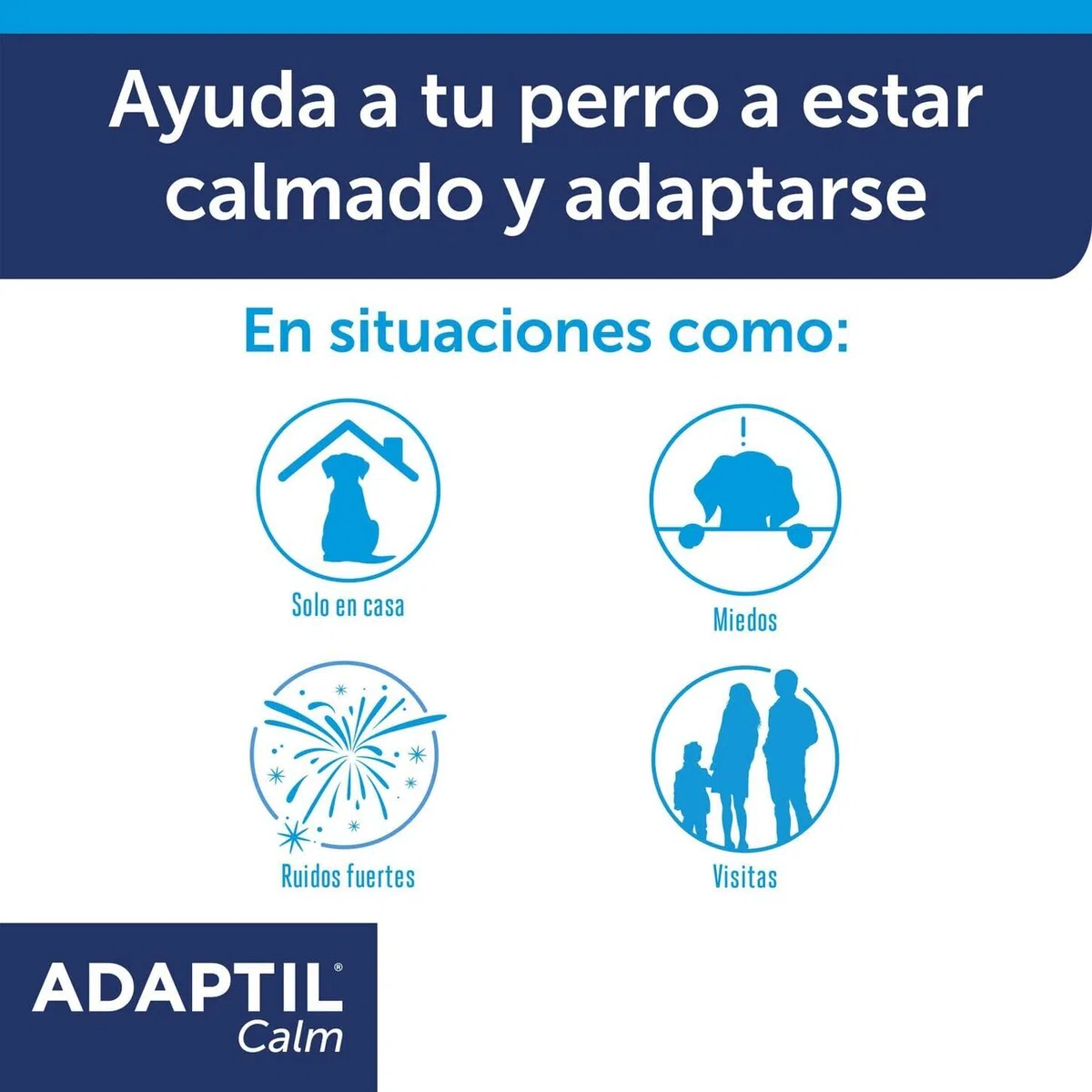 ADAPTIL Calm - Pack Ahorro 3 Recambios 90 días - Antiestrés para Perros