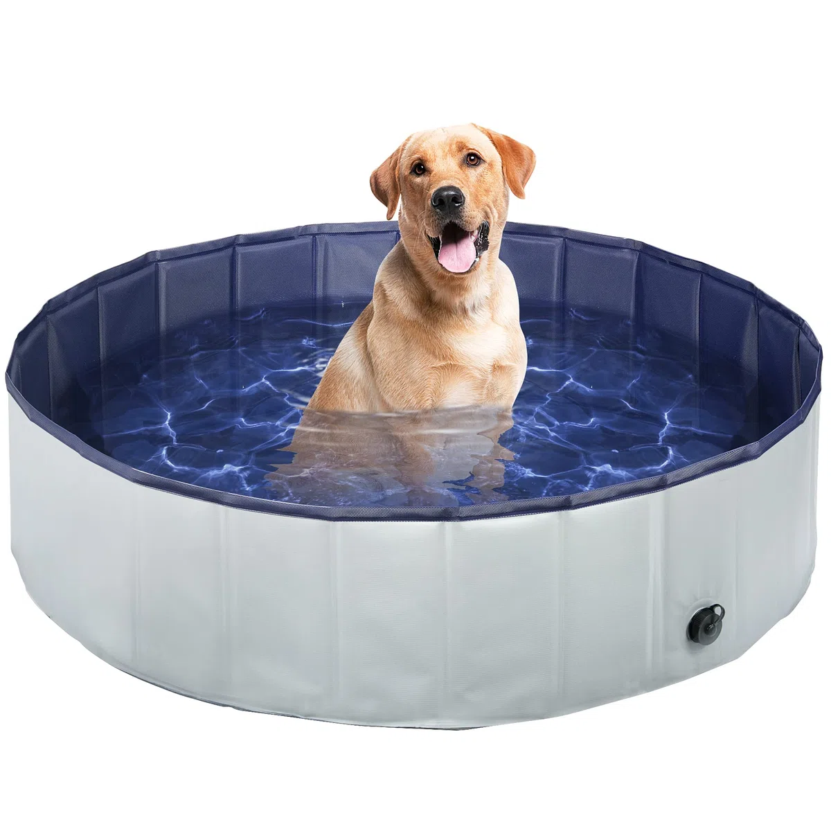 Piscina para Perros Grandes 120x30 cm, Portátil, Piscina Plegable (L), Redondo