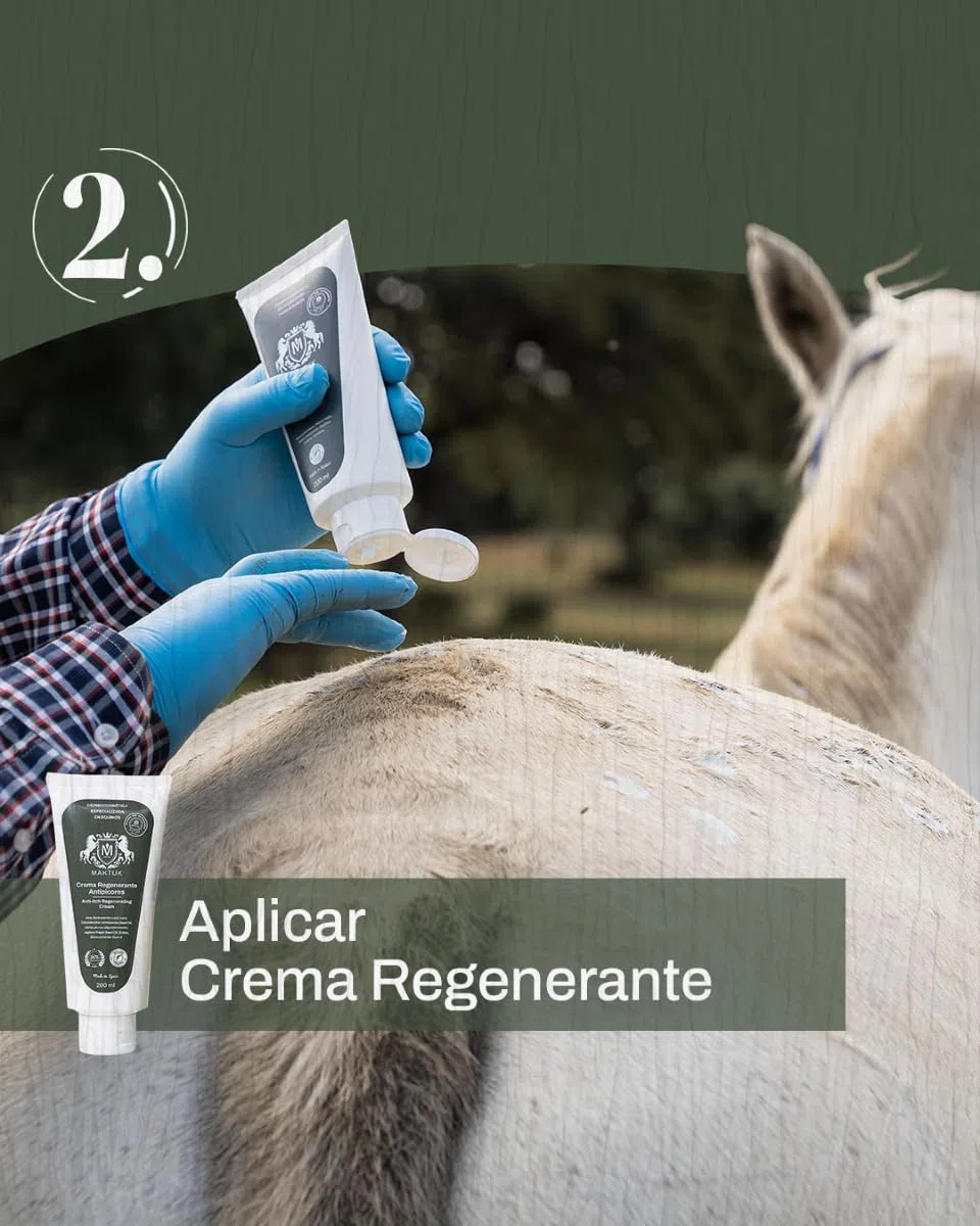Crema Regenerante Antipicor para Caballos, Perros y Gatos MAKTUK Botanic Horses I 200 ml I. Ayuda a recuperar la Piel de tu Mascota y favorece el Crecimiento del Pelo