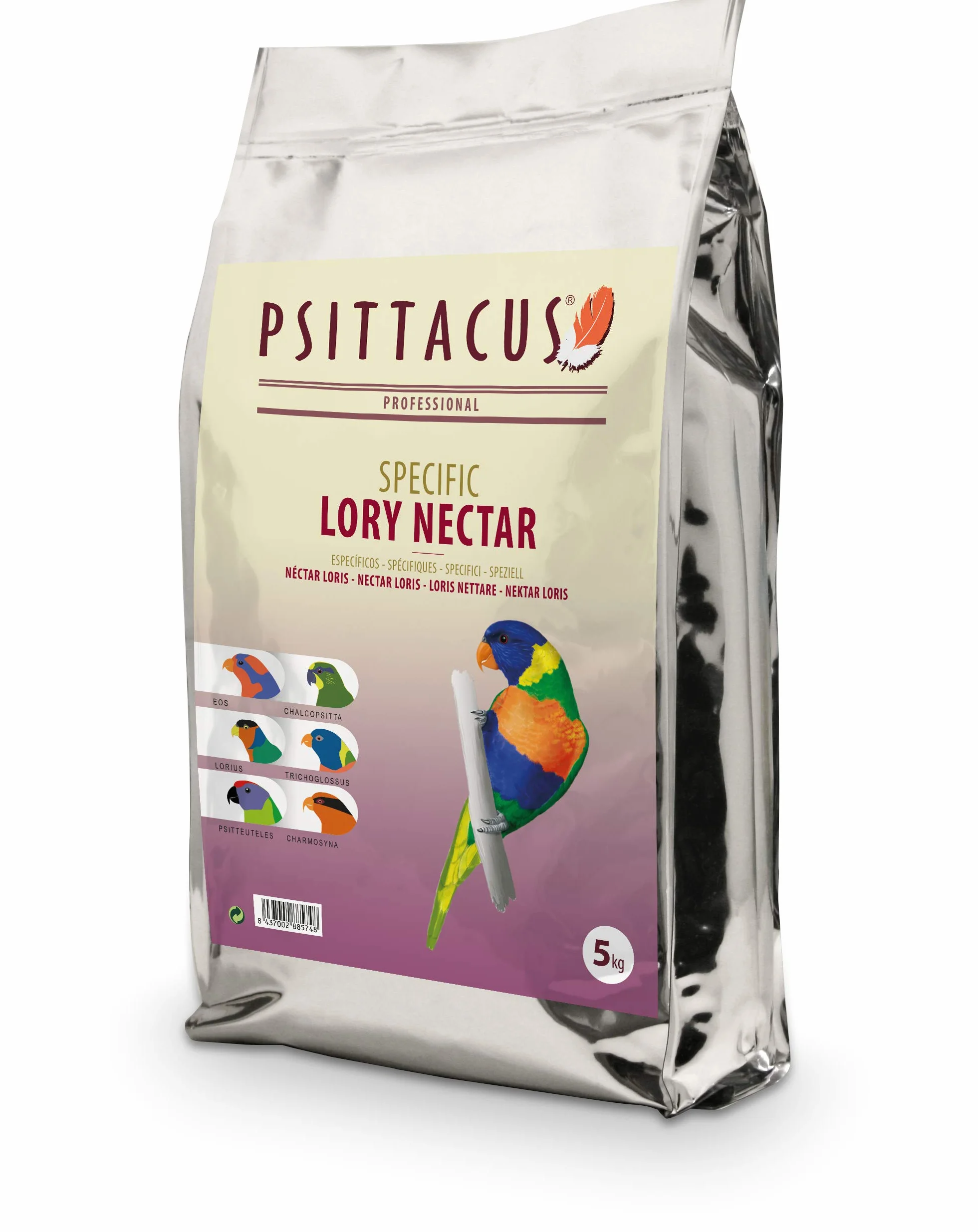 Psittacus Lory Nectar 5 kg | Alimento para Loris | Alimento Premium para Aves, 100% no-GMO