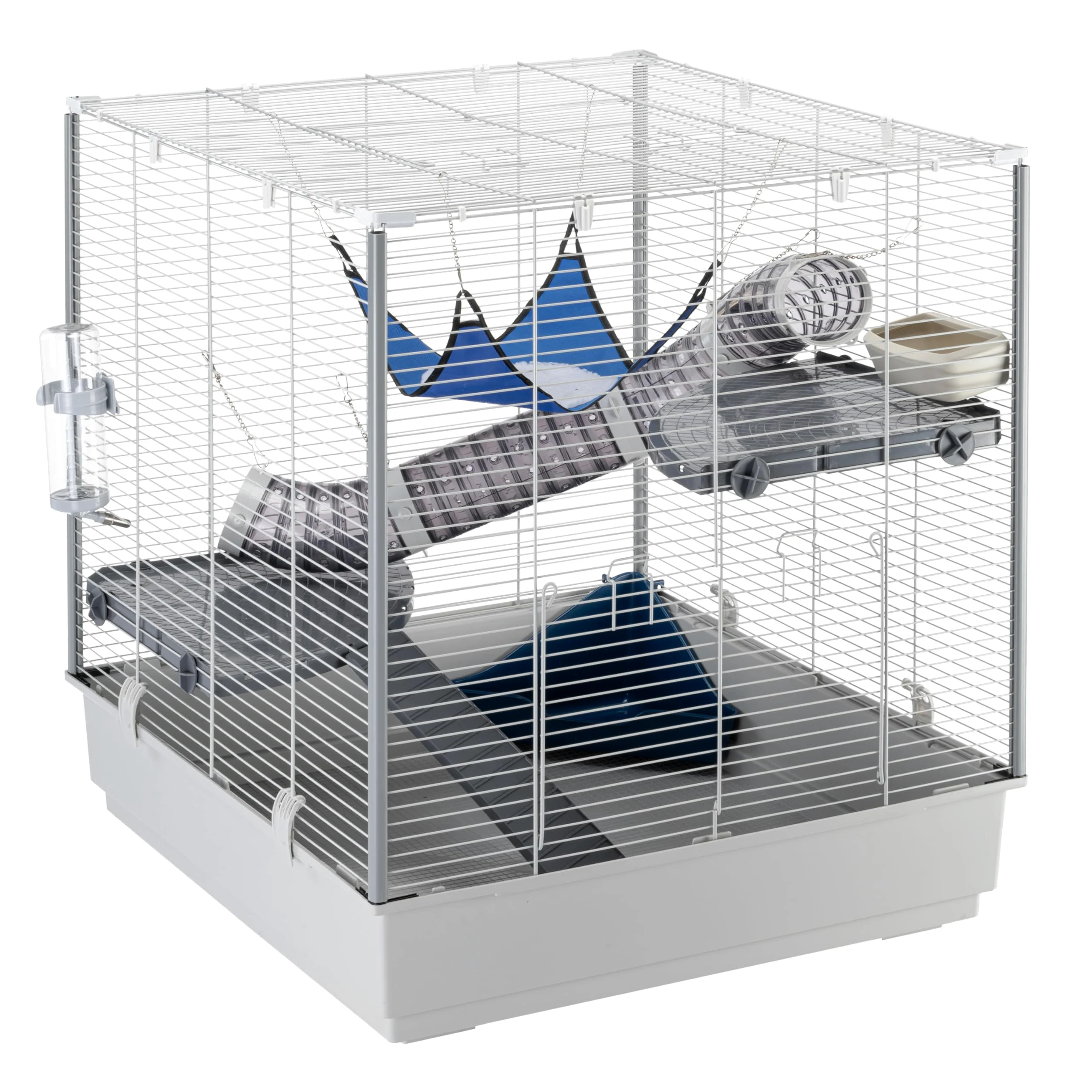 Ferplast 57062414 Jaula de Grandes Dimensiones para Hurones furet XL, Accesorios incluidos, 80 x 75 x 86,5 cm Gris