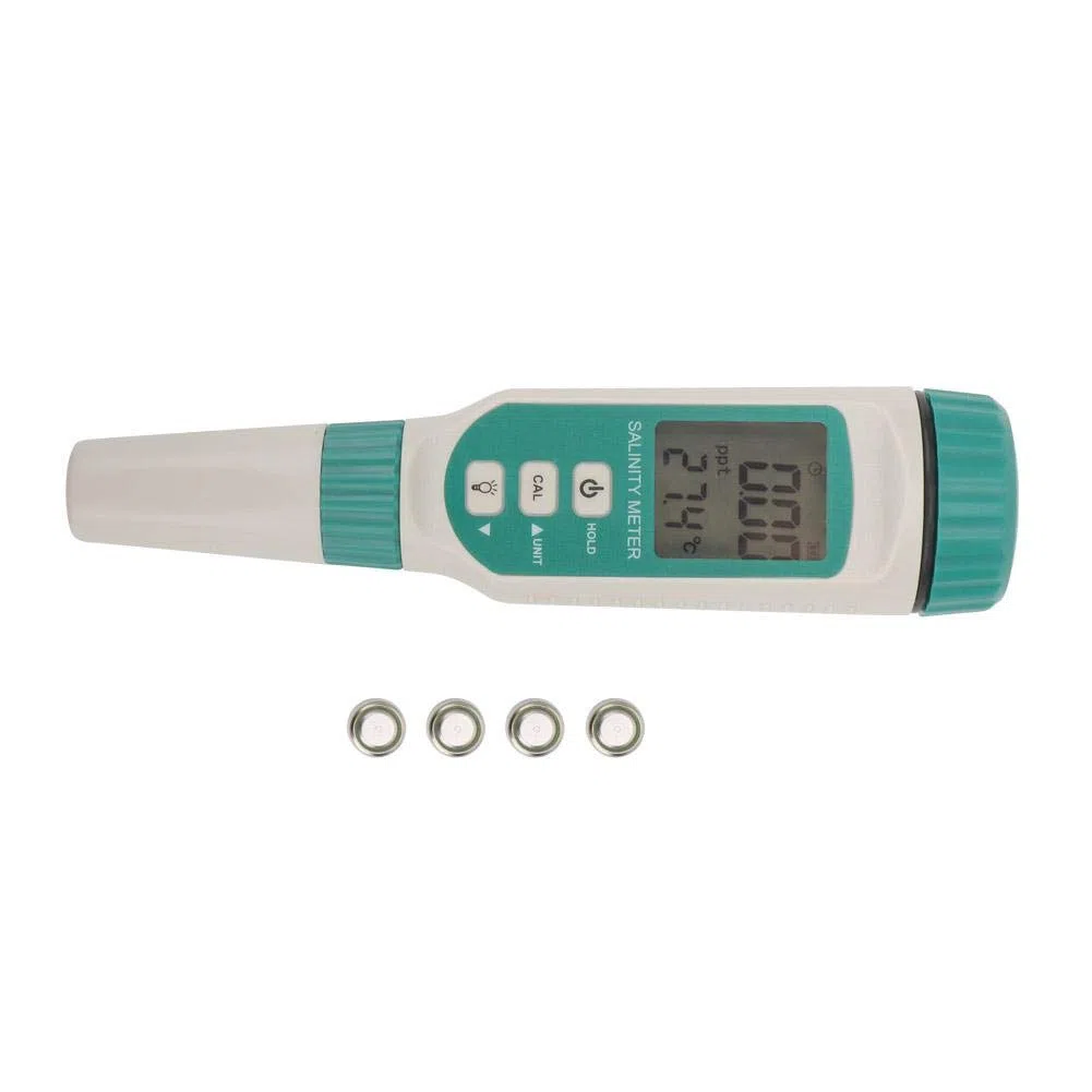 Medidor de salinidad digital portátil con sensor inteligente AR8012 y pantalla LCD para acuario, piscina y laboratorio, preciso y fácil de usar