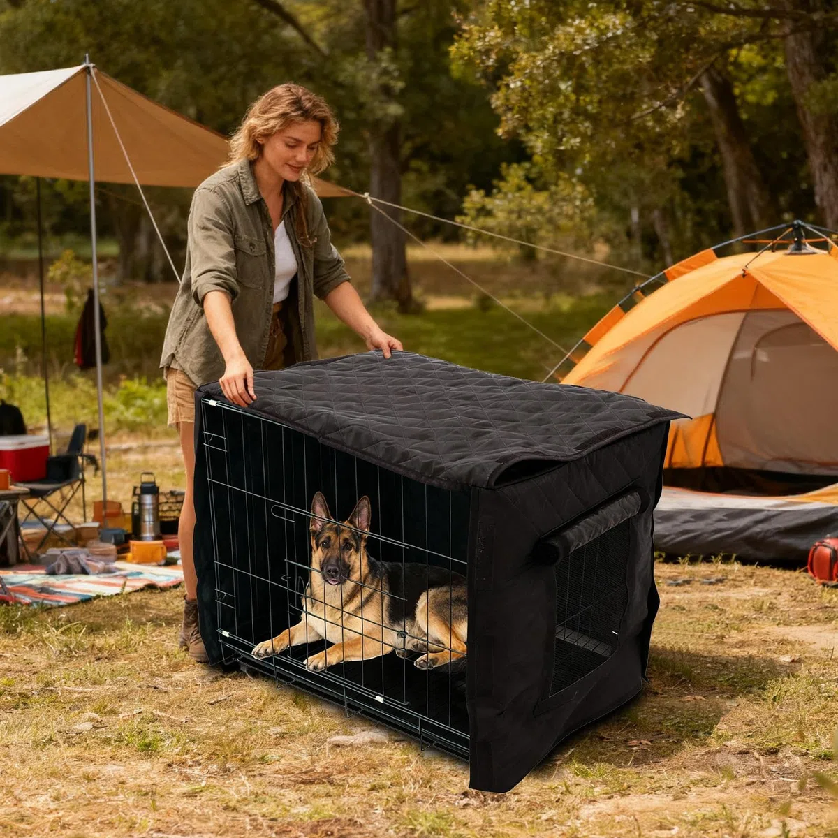 Fundas para jaulas de Perro, aisladas, Resistentes al Viento, protección anticongelante, Cubierta aislada para Perrera, para Mascotas, Cachorros, Gatos, pájaros, Invierno, Interior, Exterior, casa