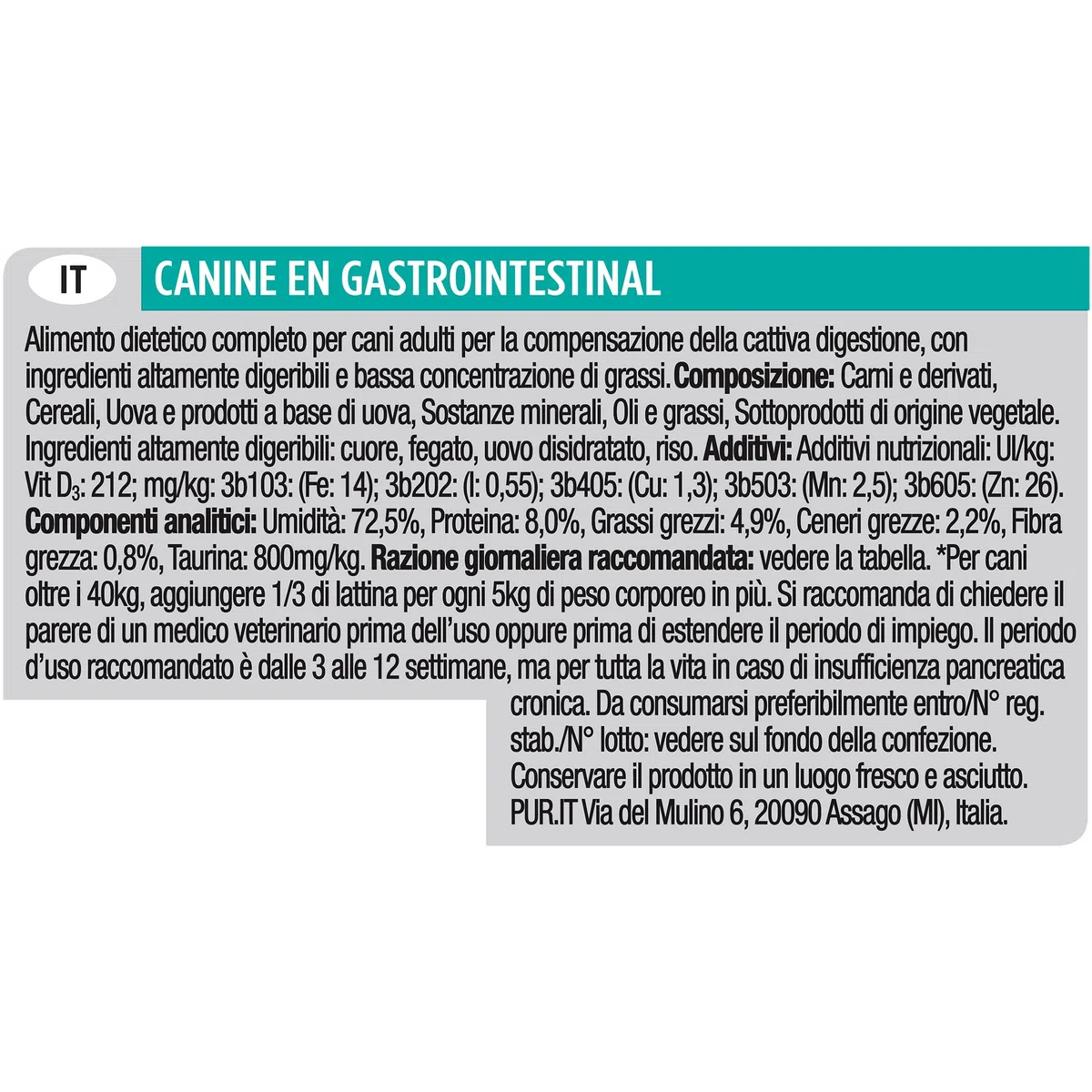 Purina Pro Plan Veterinary Diets EN St/Ox Gastrointestinal Mousse | 12 x 400 g | Alimento dietético Completo para Perros