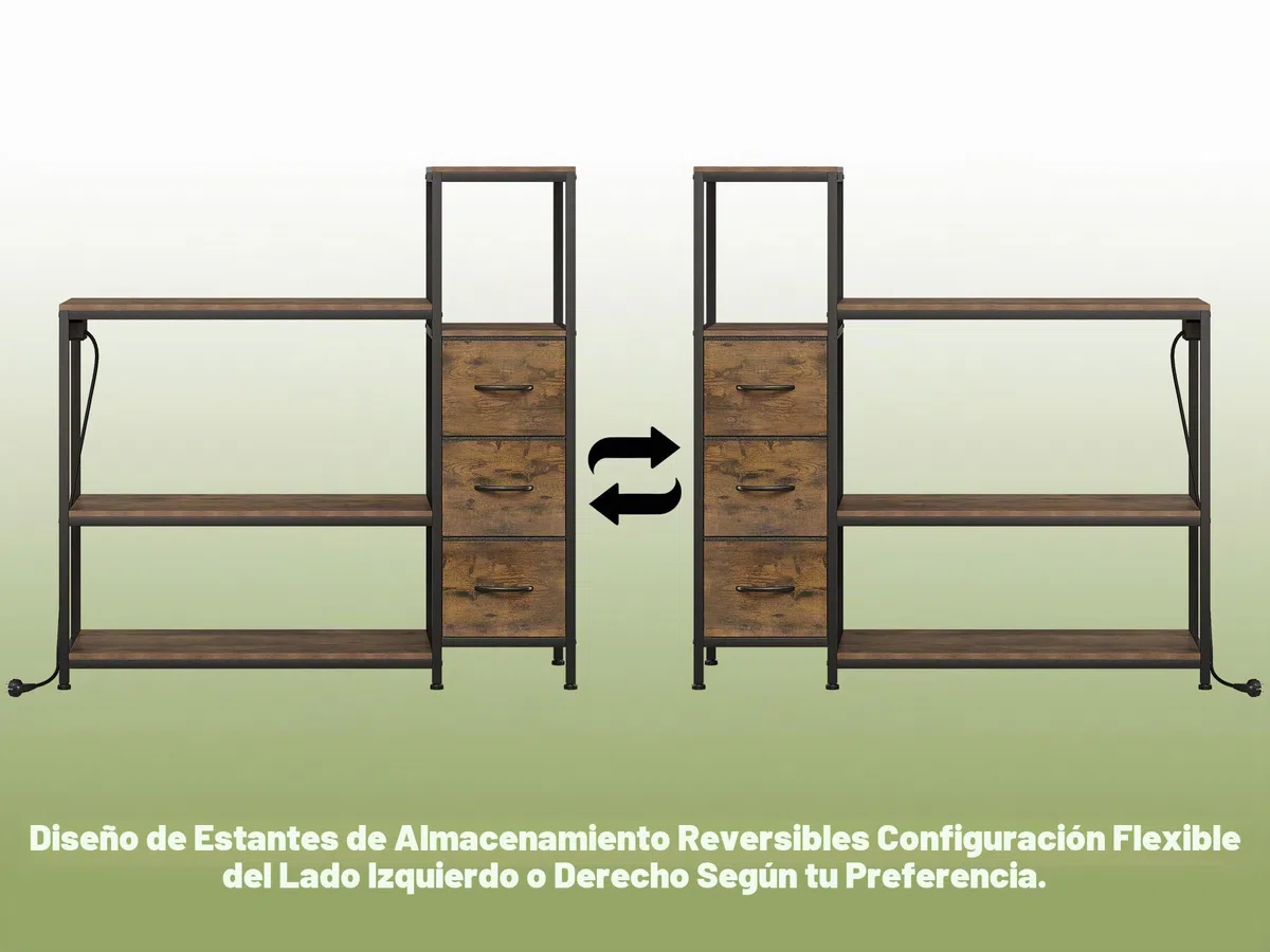 VEDECASA Soporte para acuario de 20 galones, armario inferior con enchufes de red, estantería para acuarios con 3 cajones, mesa de acuario de 3 niveles para acuarios, reptiles y terrarios (marrón)