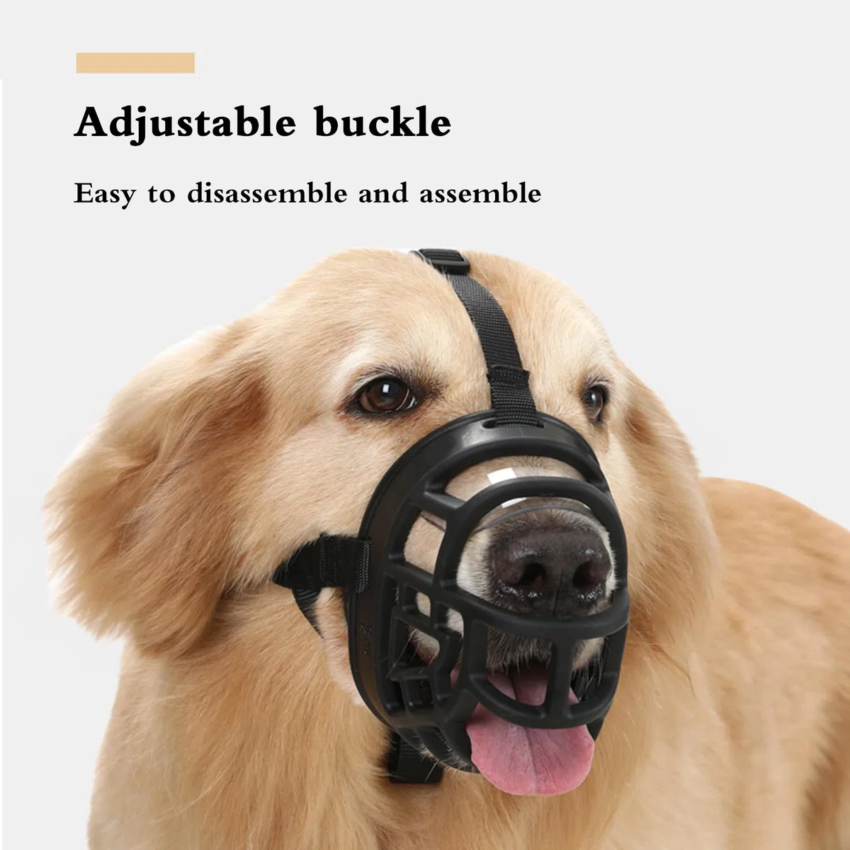 Bozal para Perros, Bozal for Perros Grandes, bozal for pequeños, Transpirable, Ajustable, Acolchado, Permite jadear y Beber, Resistente a la abrasión(No. 1)