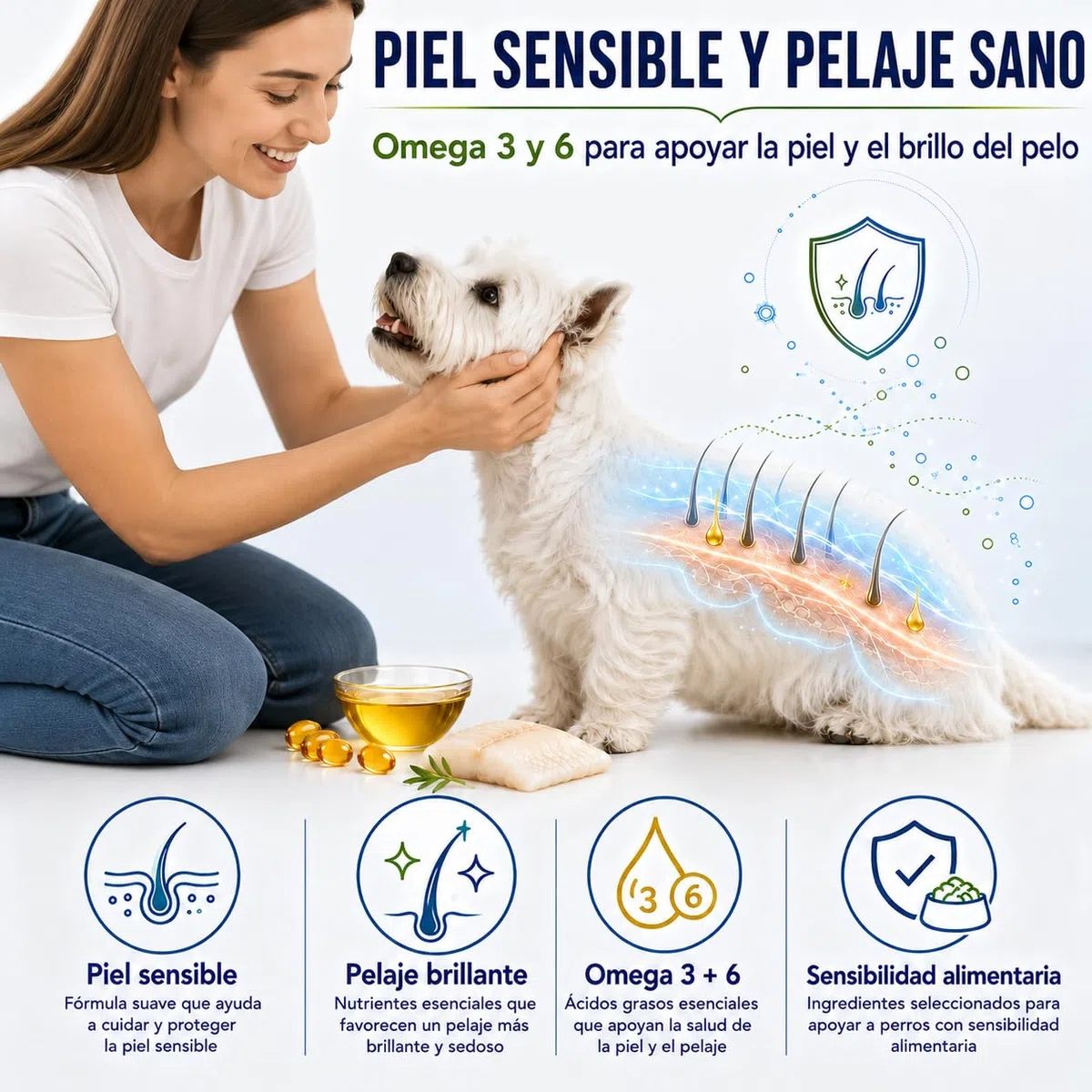 Pienso Hipoalergénico para Perros Hidrolizado de Pescado Blanco Sin Cereales Grain Free Alta Digestibilidad y Cuidado de la Piel atopica Todas Las Razas y tamaños - 10 kg - PURO INSTINTO Salud