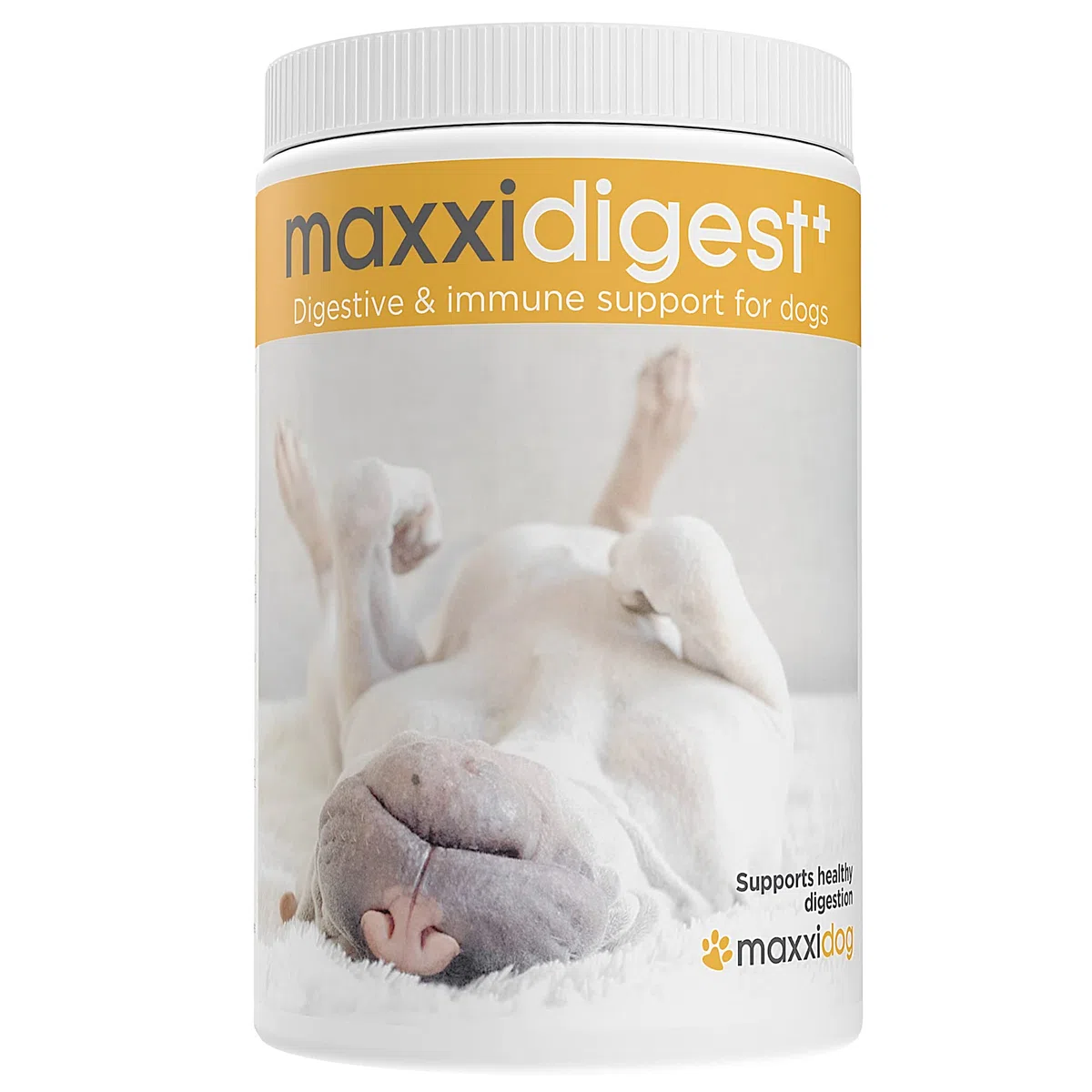 maxxipaws maxxidigest+ Prebióticos y Probióticos para Perros - Soporte Digestivo e Inmunológico - Suplemento en Polvo, 375g