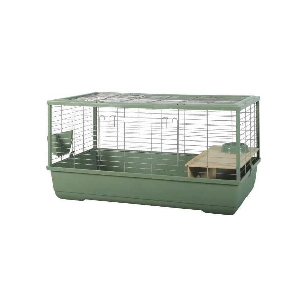 Jaula para roedores - Zolux - N�olife Connect - Para conejos y cobayas - 101,5 x 54 x 51 cm - Verde