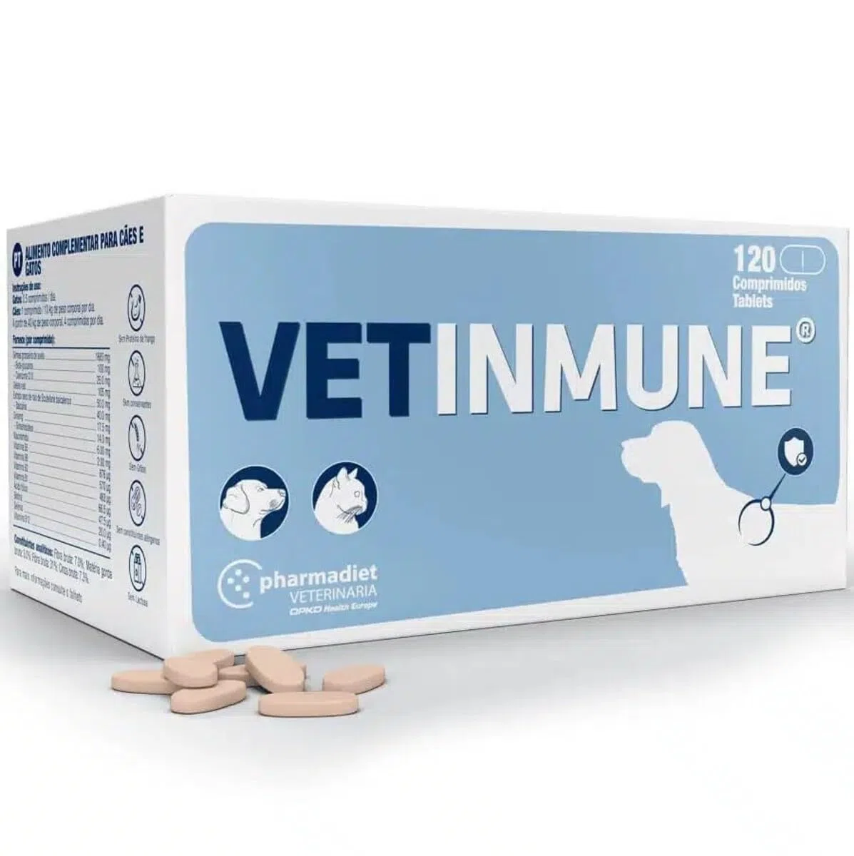 Farmadiet VetInmune Blísters con 120 Comprimidos de Suplemento Nutricional