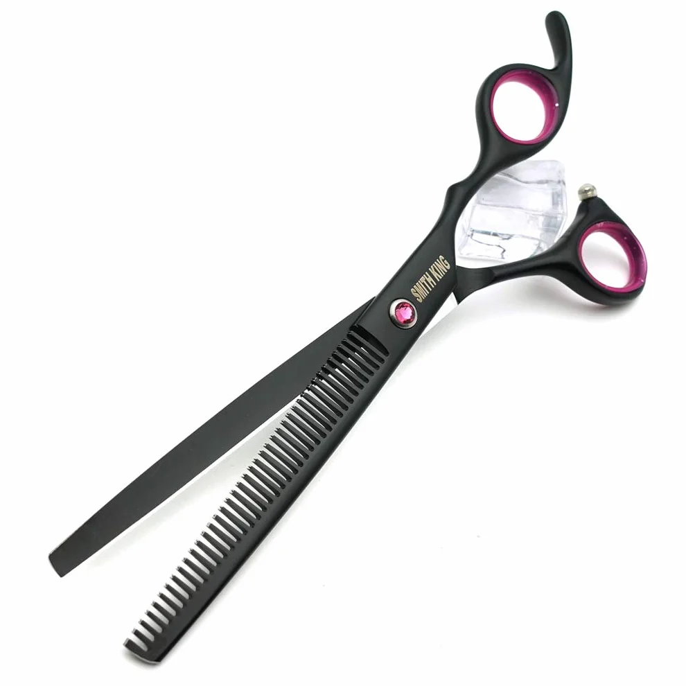 SMITH King - Juego de Tijeras para el Cuidado del Perro de 7,0 Pulgadas - Rectas, Adelgazamiento y Curvas, Chunker y Peine - 5 Unidades