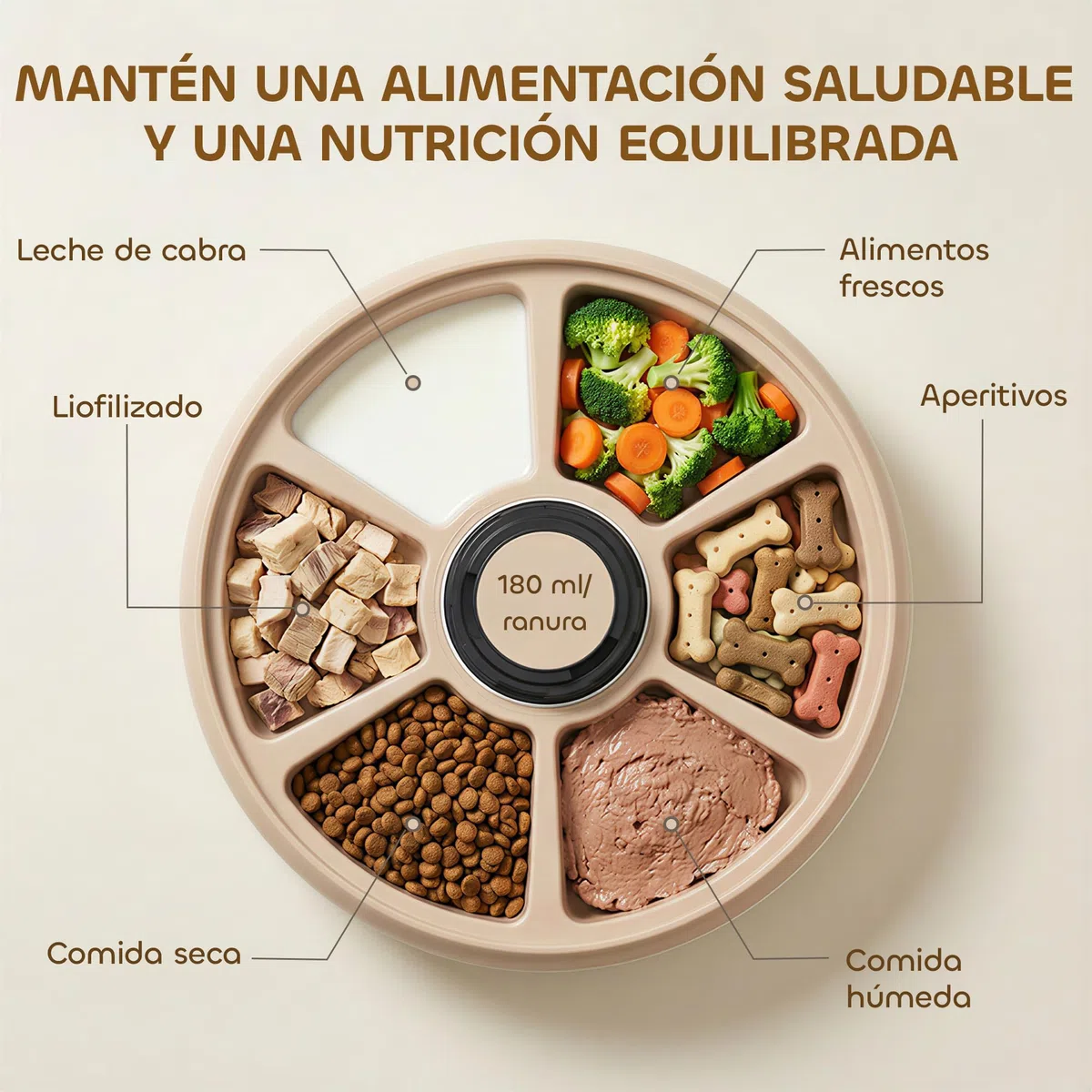PawHut Comedero Automático para Gatos y Perros, Dispensador de Comida para Gatos con Temporizador Programable, Paquete de Hielo, 6 Cuencos, Pantalla LED, Funciona con Baterías, para Secos y Húmedos