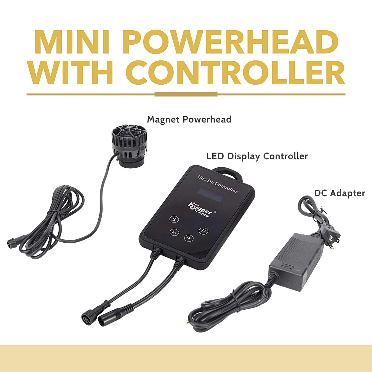 hygger Mini bomba de onda para acuario, bomba magnética CC con regulador LED, bomba de circulación de agua 6000 L/H, bomba de flujo de agua, bomba de flujo de acuario, bomba de flujo, para agua dulce