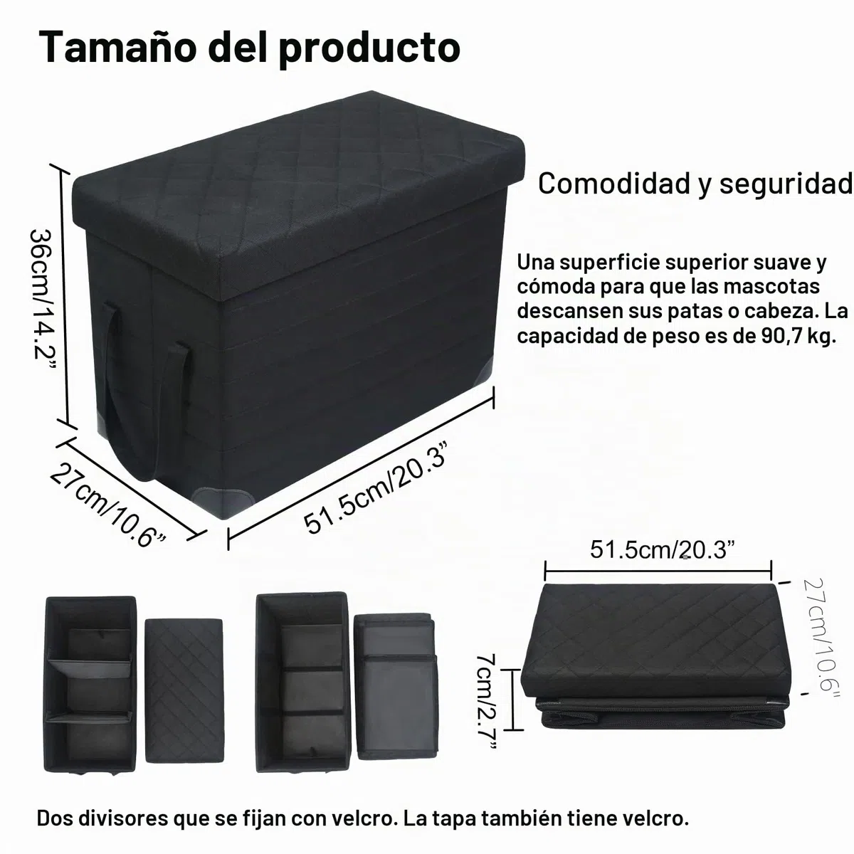 LIONROGE Extensor de Asiento Trasero de Coche para Perros Grandes de hasta 200 Libras, Extensor de Asiento Trasero y Delantero con Almacenamiento, Evita Que Tus Perros se caigan del Asiento