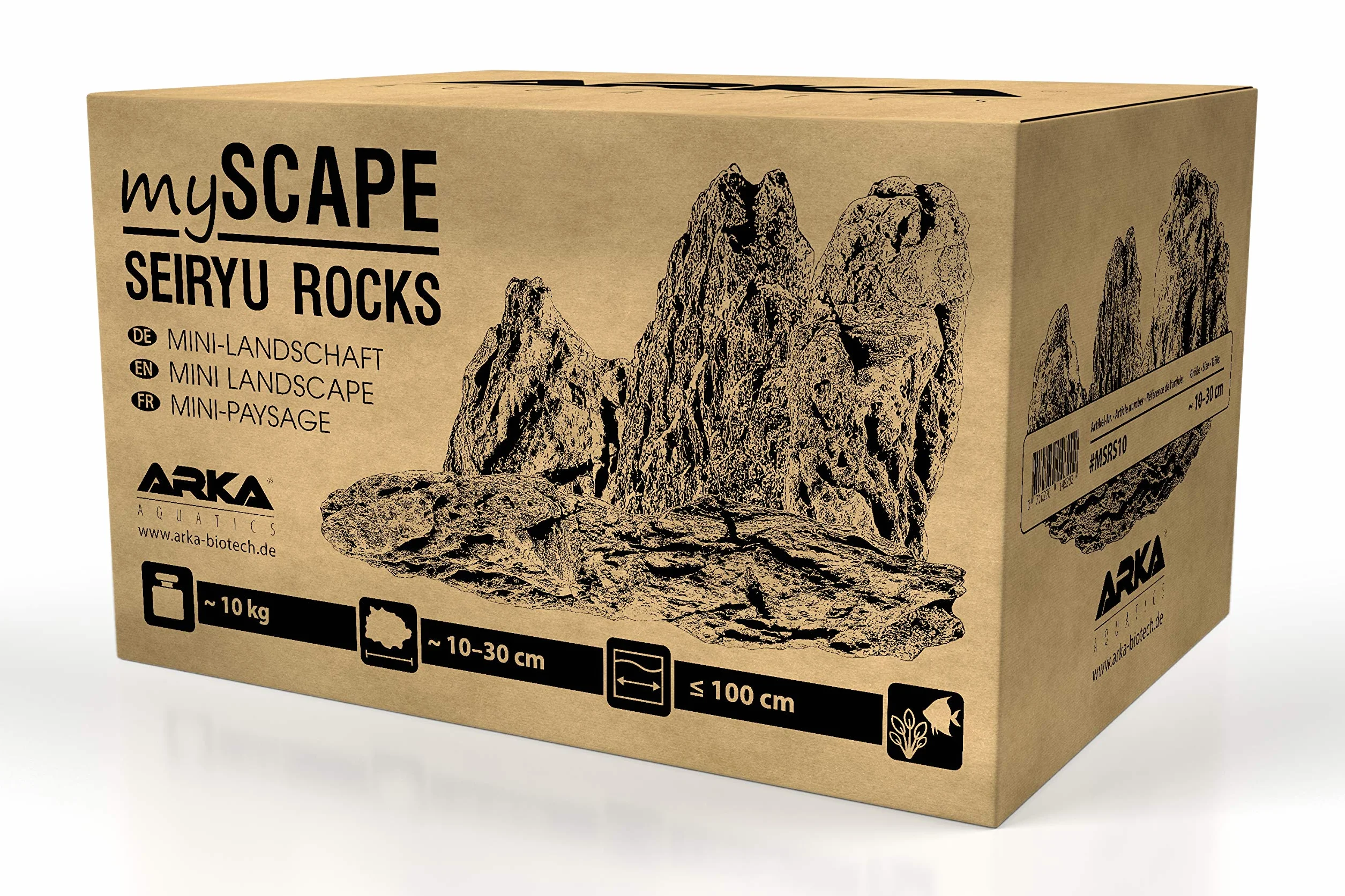 ARKA mySCAPE-Rocks Seiryu - 10 kg Mix - Rocas Naturales para la decoración Creativa de acuarios de Agua Dulce y terrarios, Ideales para Plantar.