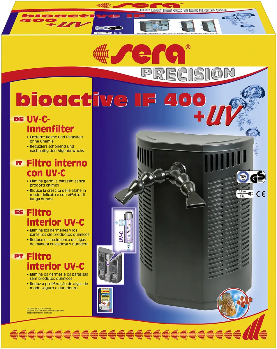 Sera bioactive IF 400 + UV Filtro Interno versátil con Sistema UV-C para acuarios de hasta 400 l