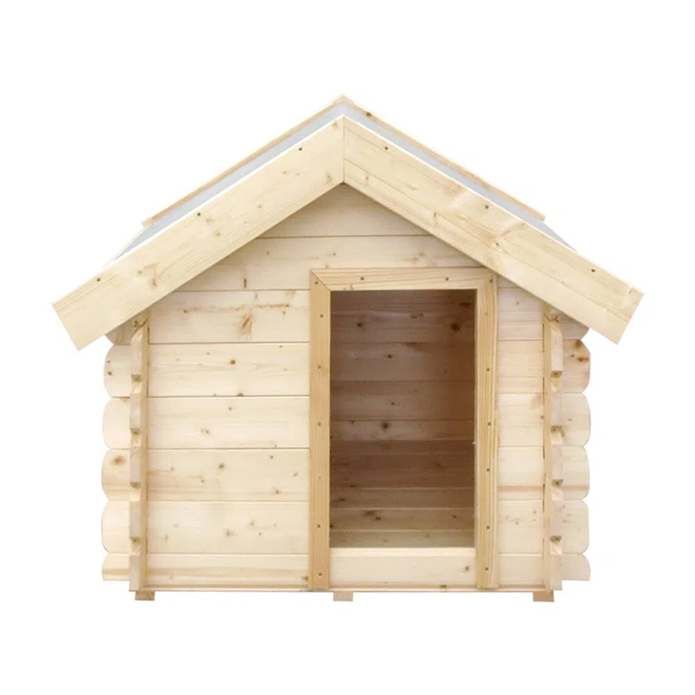 Caseta Perros Exterior Madera - 76 x 99 x H80 cm - casa Perro - Talla S -casa de Perros pequeños - Techo Impermeable - Timbela M401-1