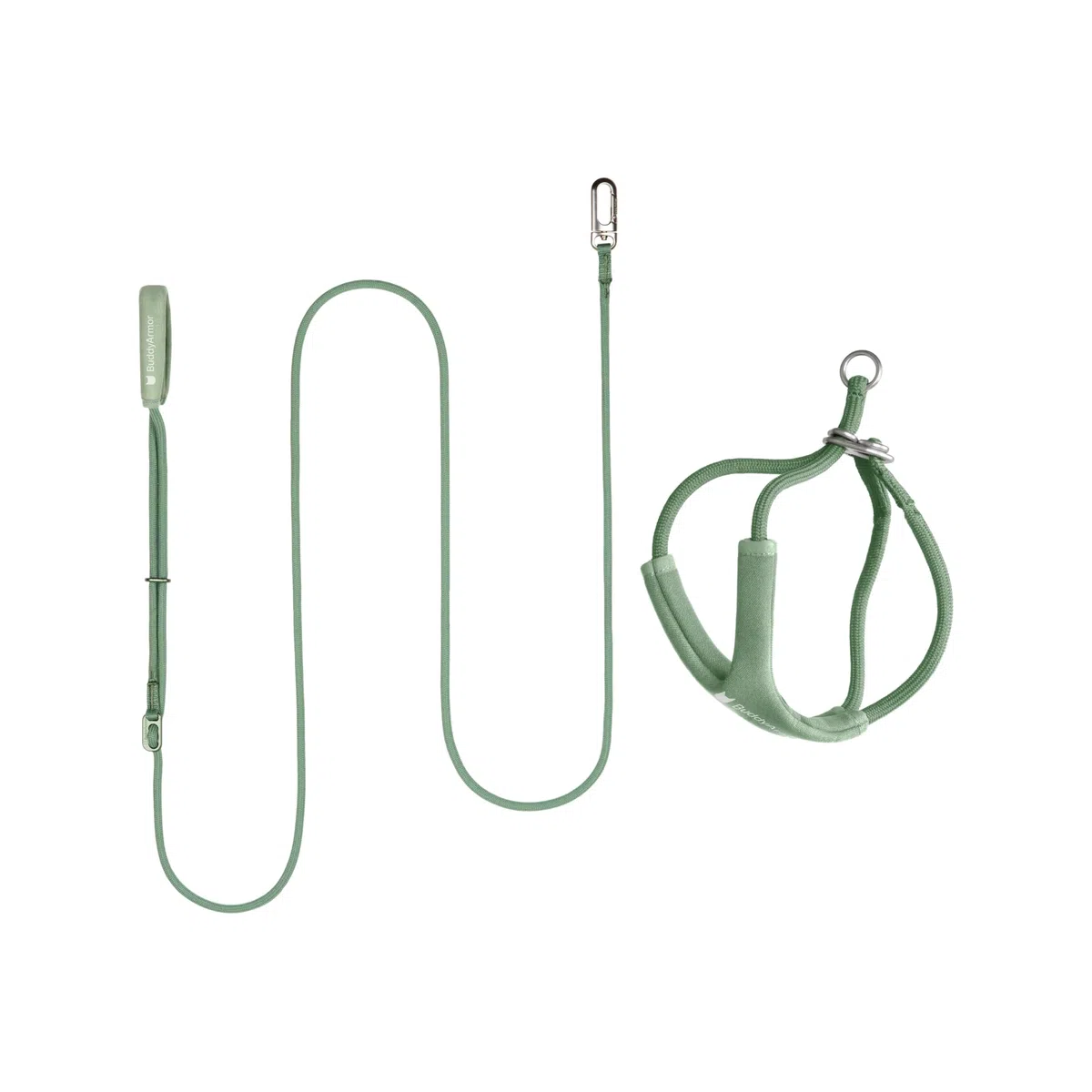 Arnés para gatos a prueba de fugas en forma de Y con correa, arnés ajustable anti-asfixia acolchado de tela suave para gatos y correas de paseo para gatos hasta 12kg (Verde oliva, L)